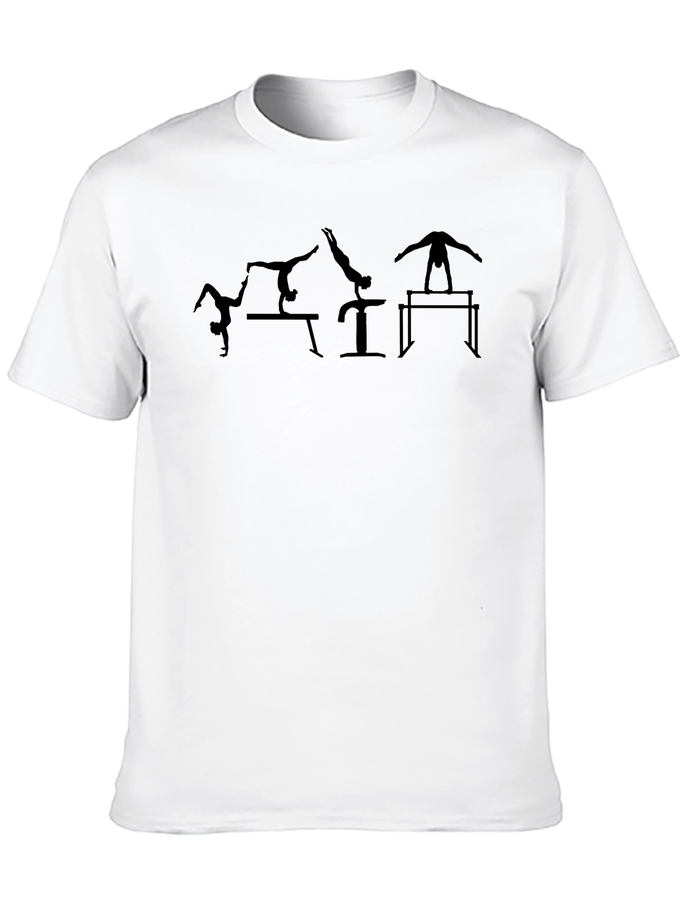 Black Gymnastics Silhouette Graphic Tee - Black view 10