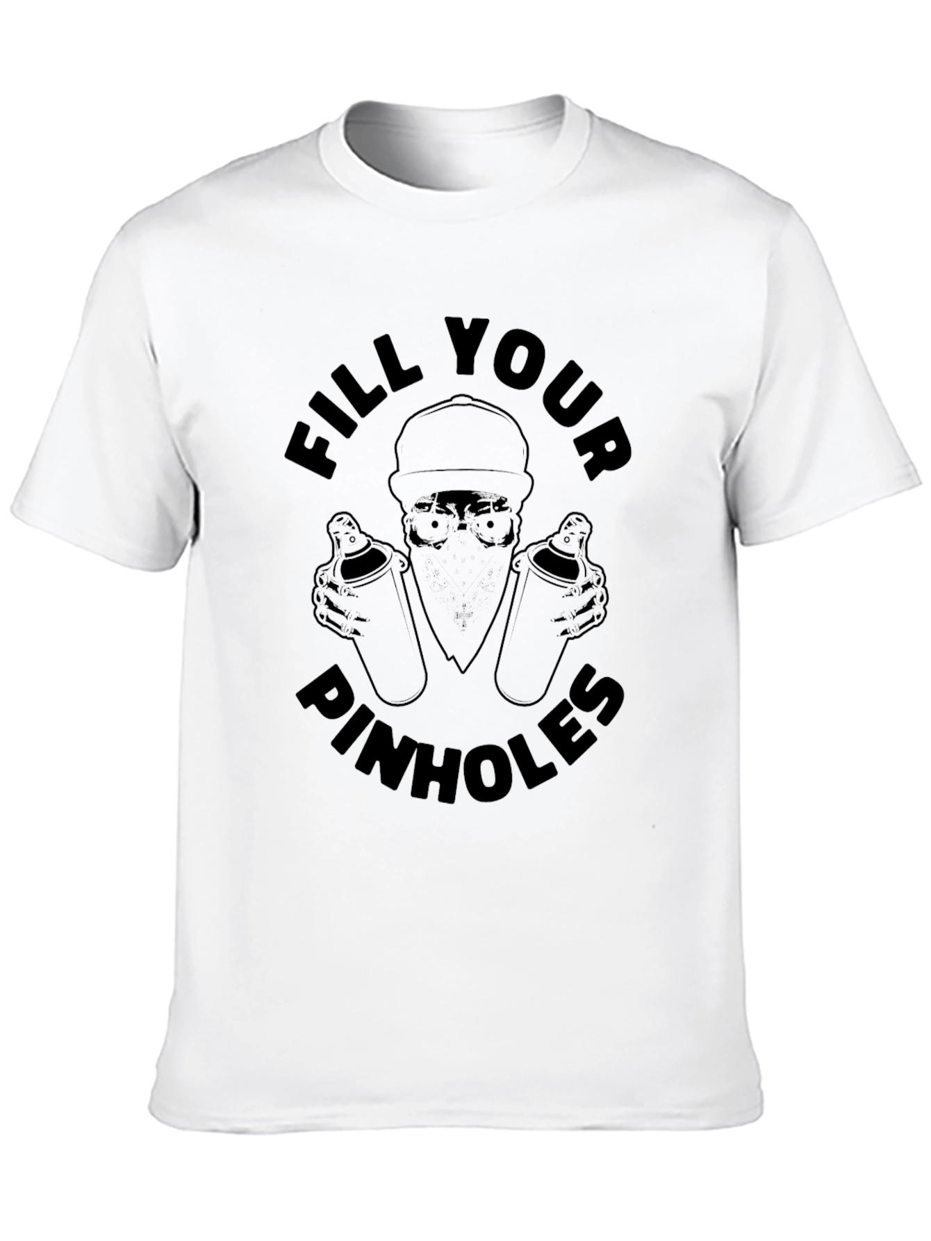 Black Fill Your Pinhole Graphic Tee - Black view 10