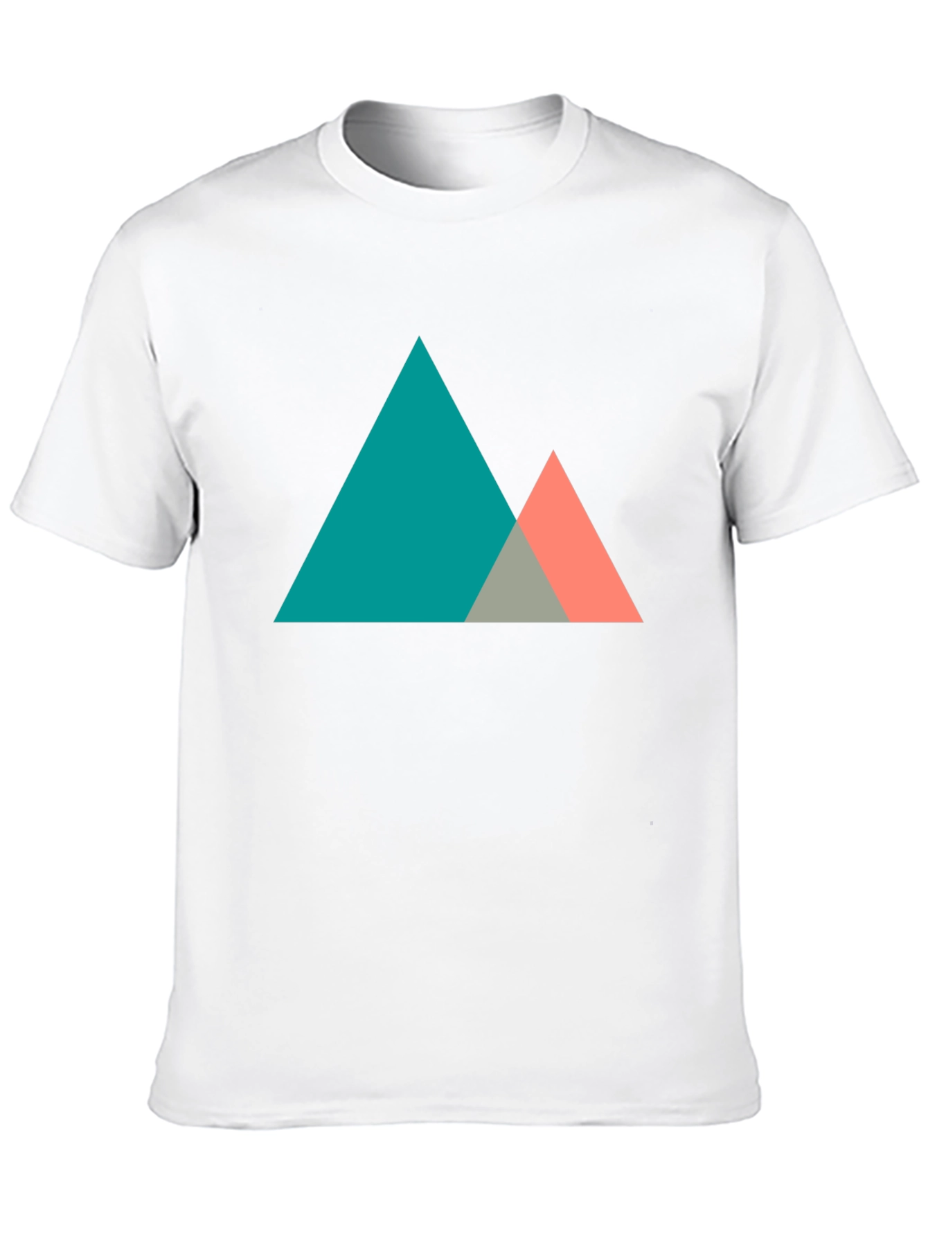 Black Geometric Mountain Graphic Tee - Modern Black T-Shirt view 10