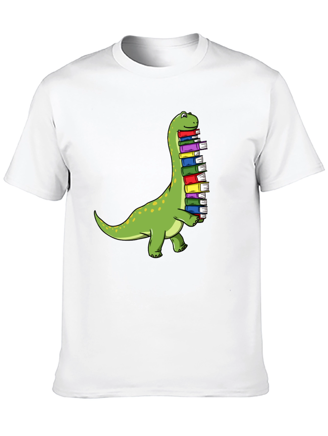 Black Dino Bookworm Tee - Cute Dinosaur Reading T-Shirt view 10