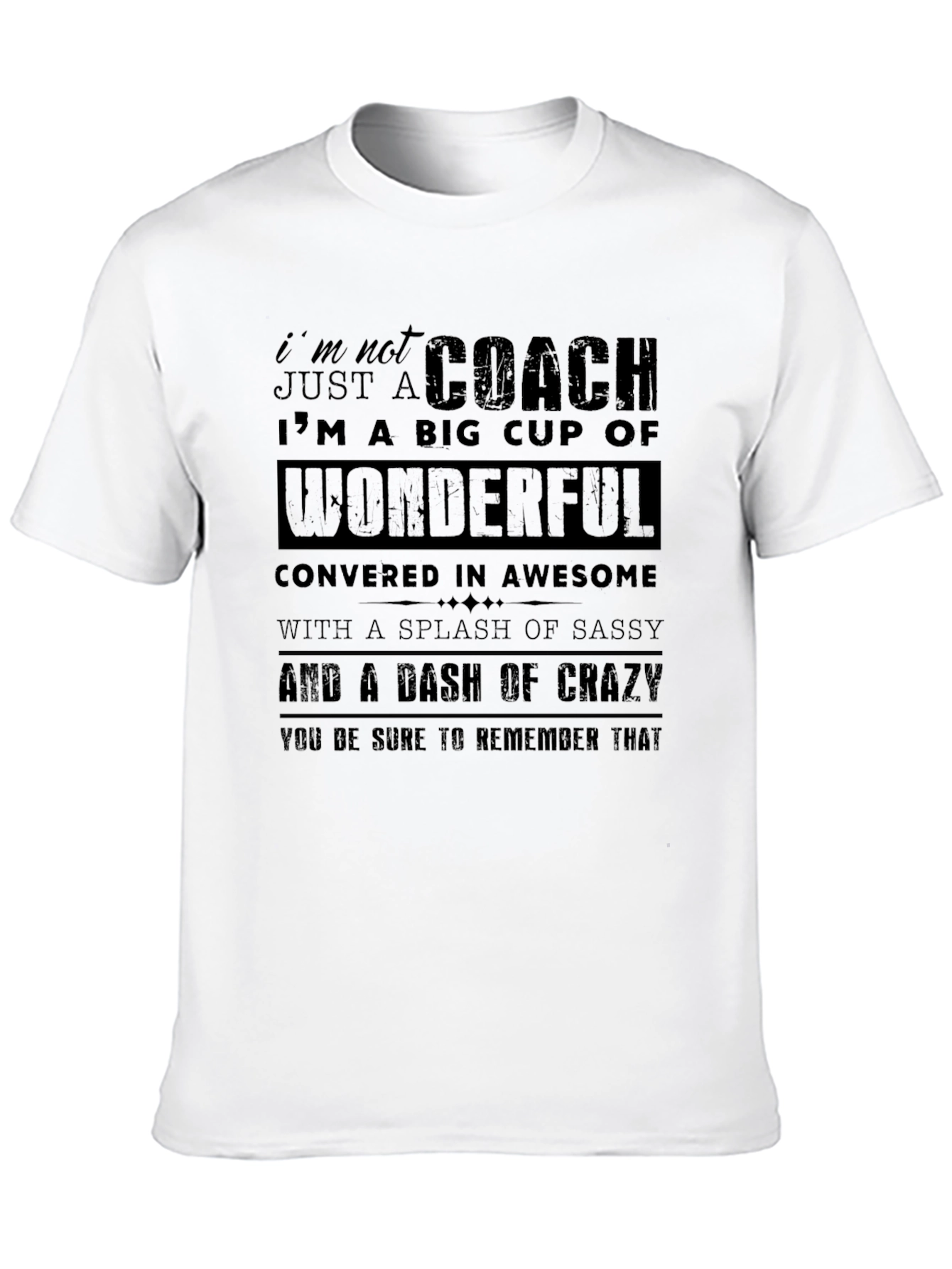 Black Coach Funny Graphic T-Shirt view 10