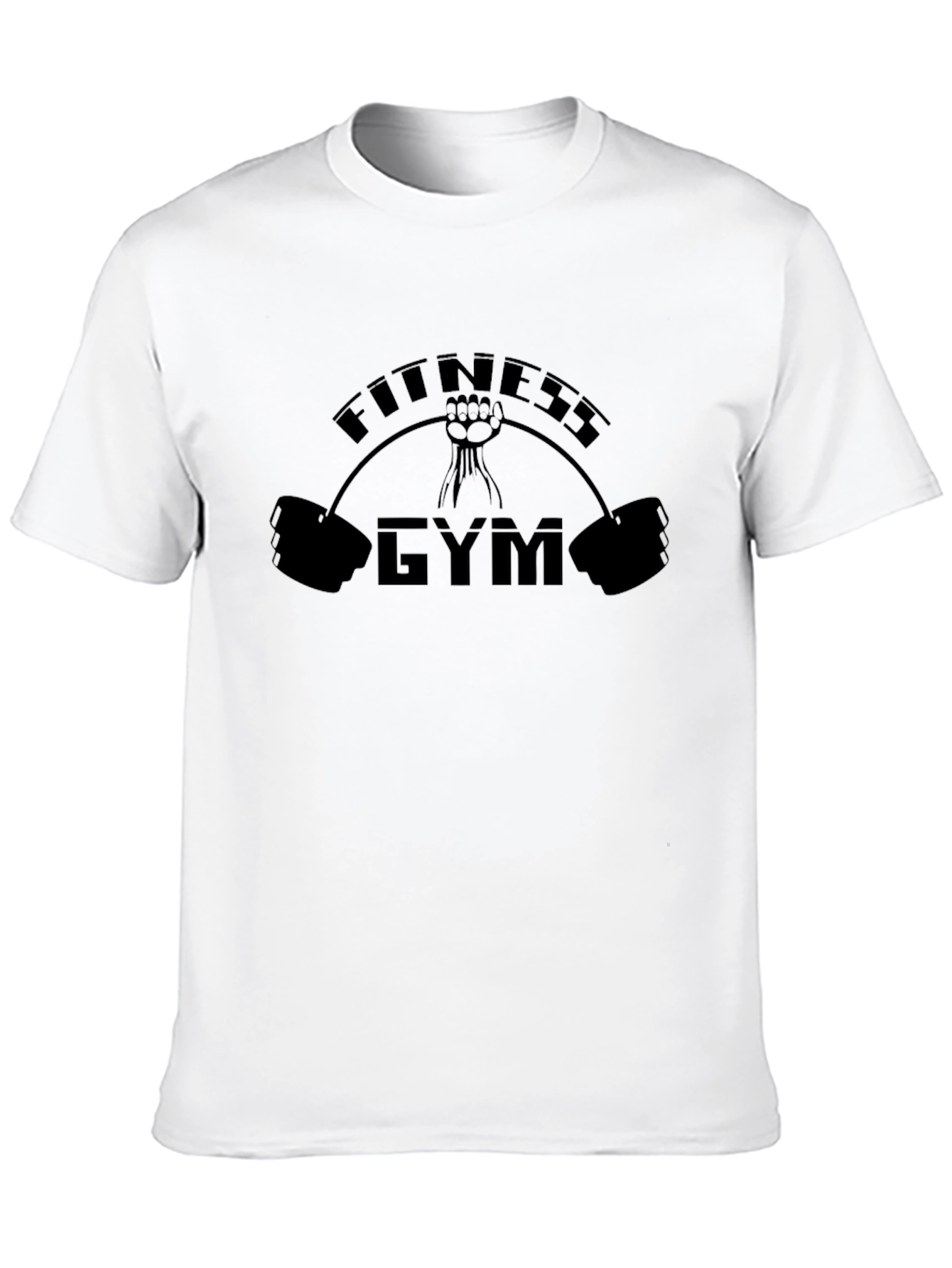 Black Fitness Gym Black T-Shirt view 10