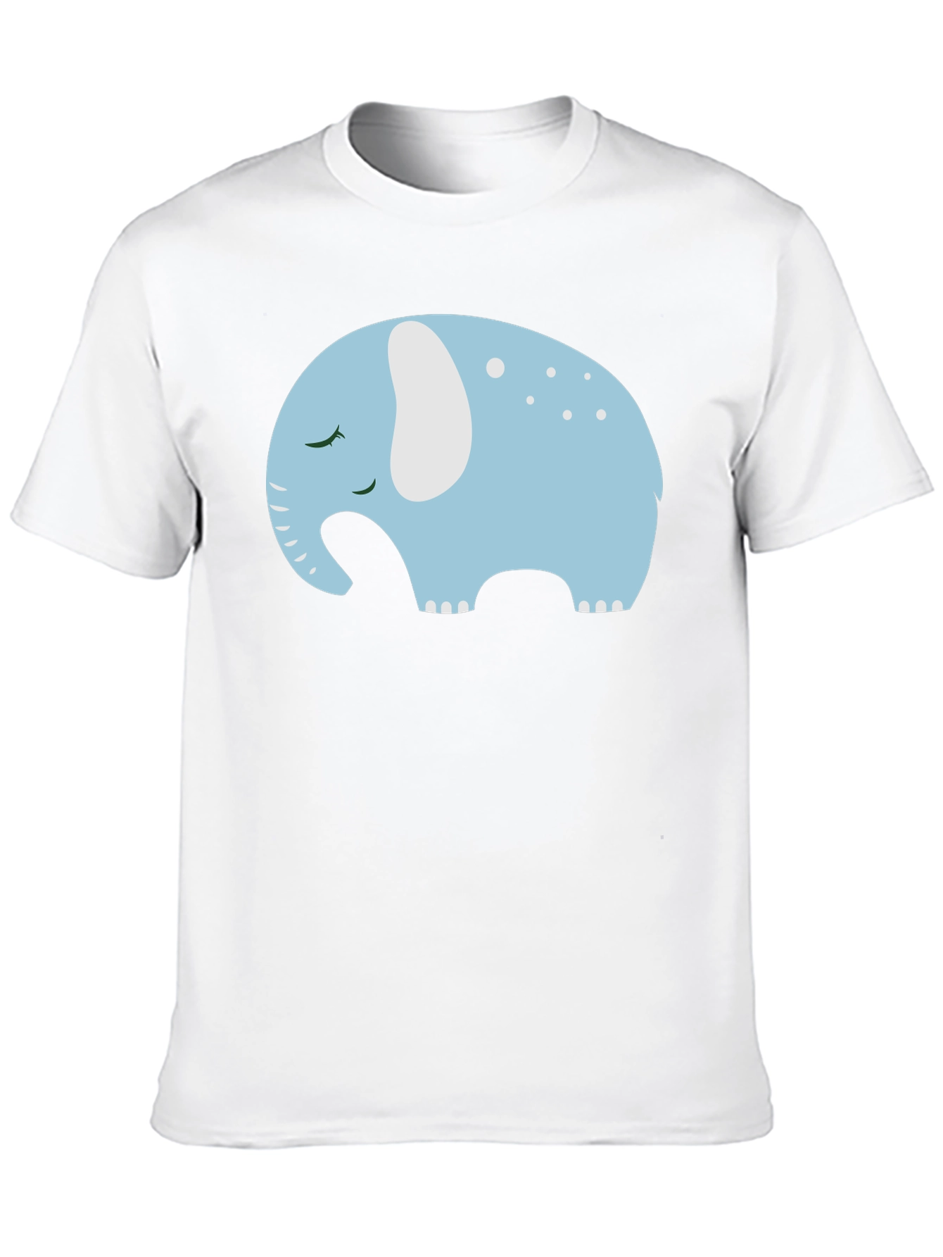Black Cute Sleeping Elephant Graphic Tee view 10