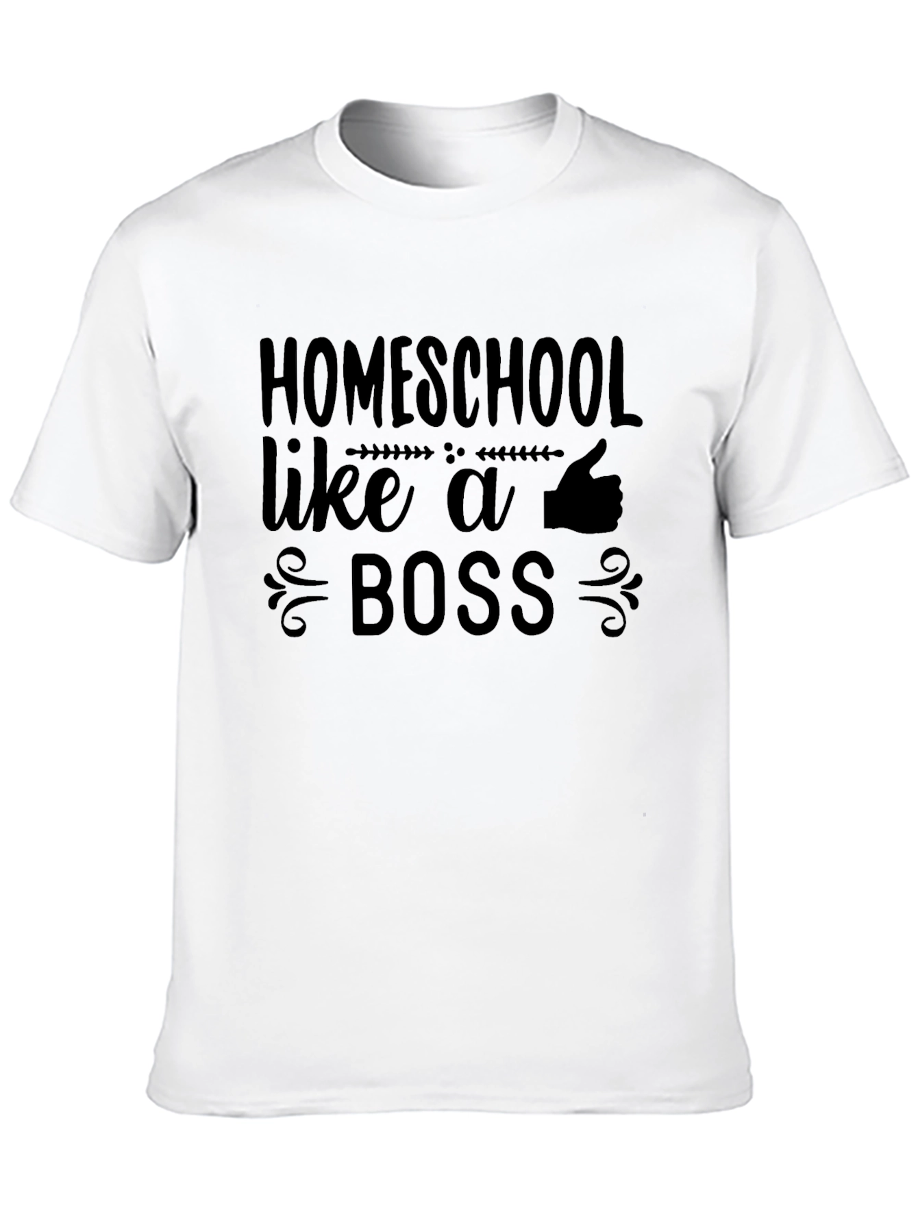 Black Homeschool Like a Boss Graphic Tee - Unisex view 10