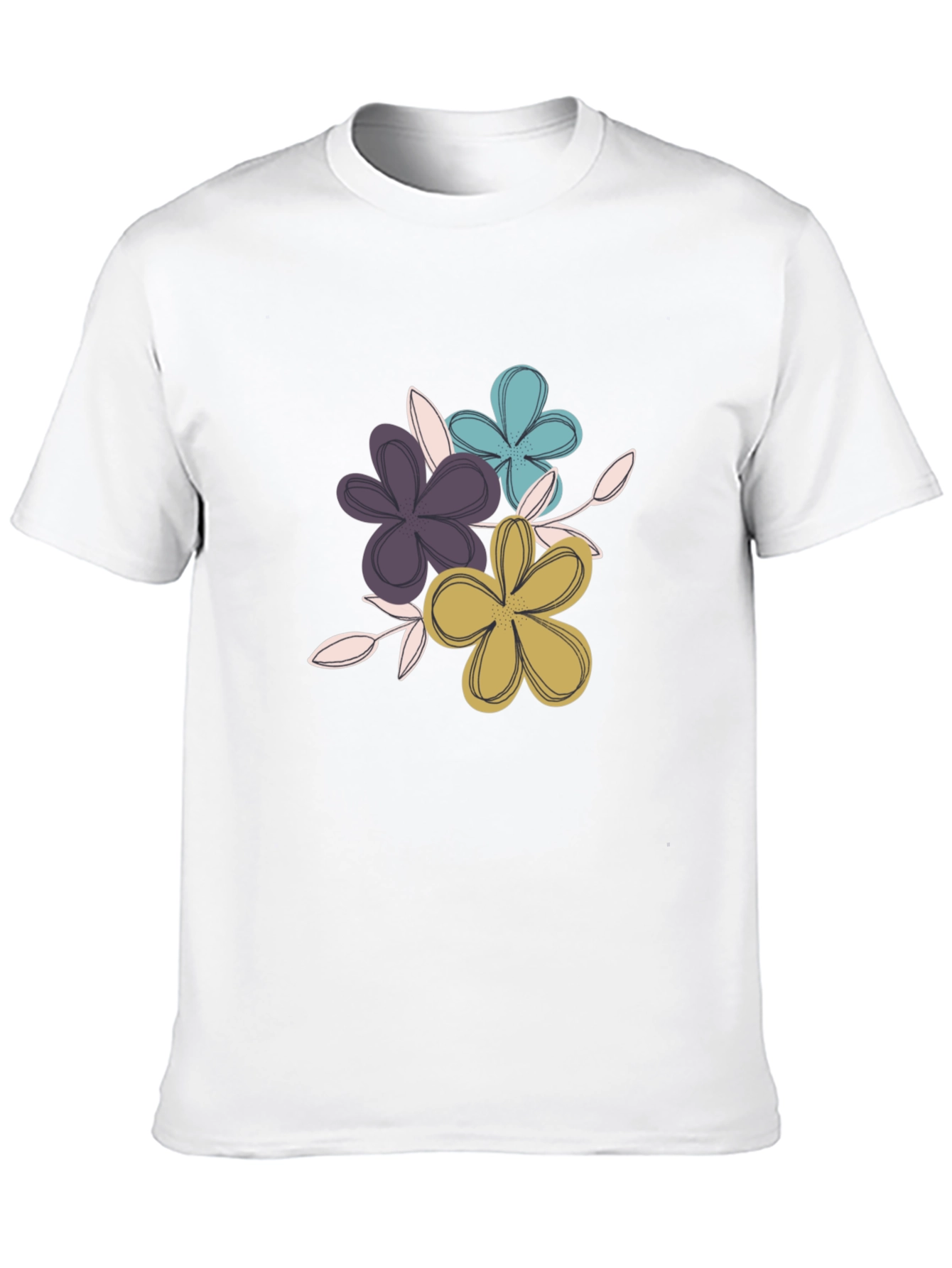 Black Floral Graphic Tee - Soft Cotton Blend view 10