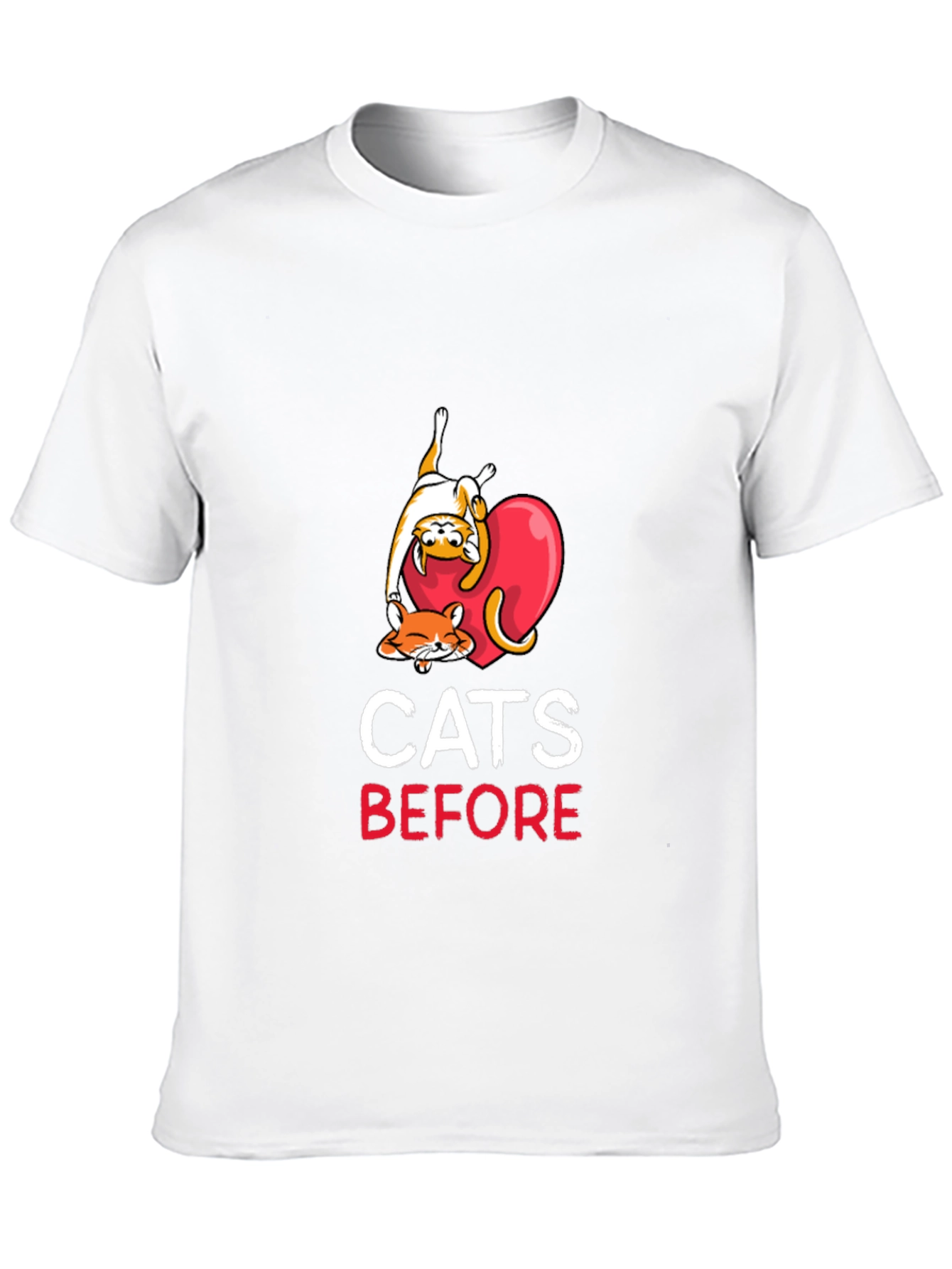 Black Cats Before Anything Men's Black Graphic T-Shirt view 10