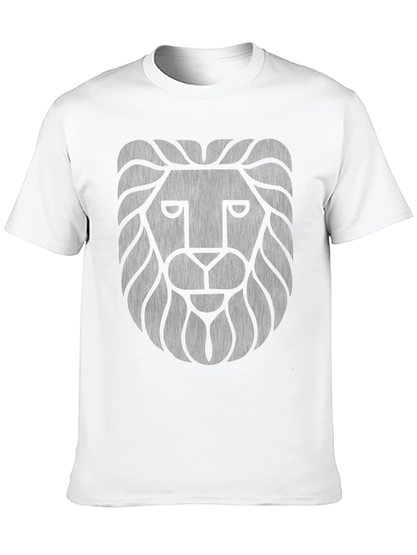 Black Men's Black Lion Graphic Crew Neck T-Shirt view 10