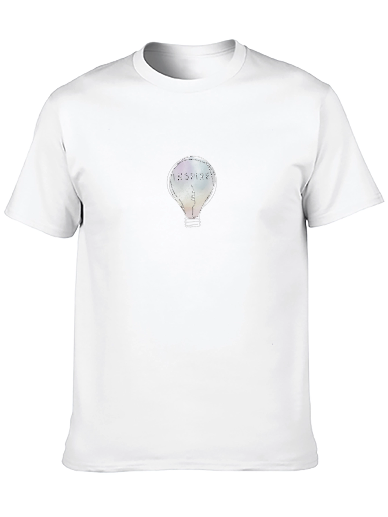 Black Inspire Lightbulb Graphic Tee - Unisex Black T-Shirt view 10