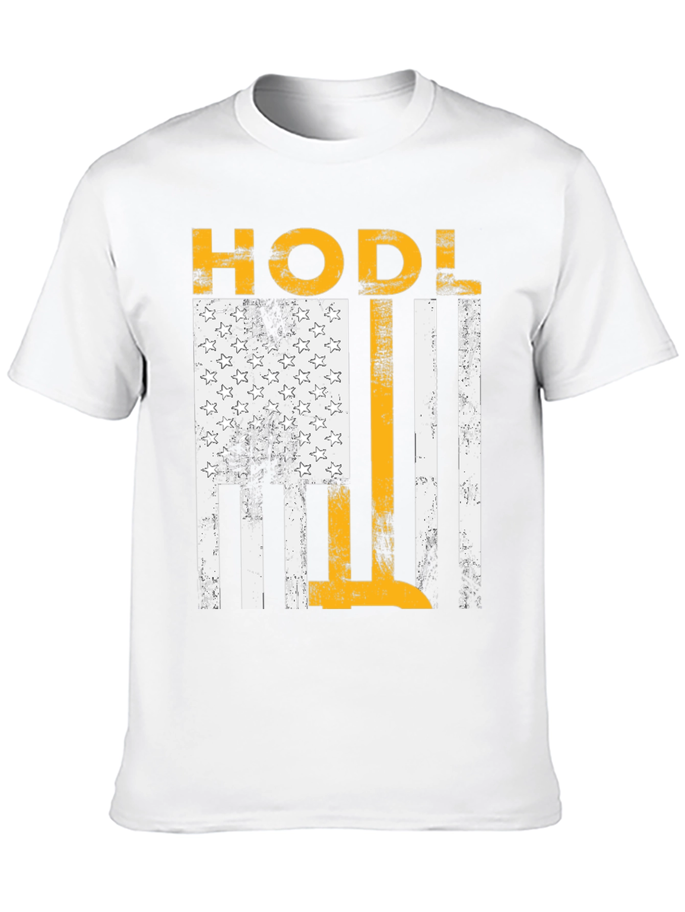 Black HODL American Flag Style Graphic Tee view 10