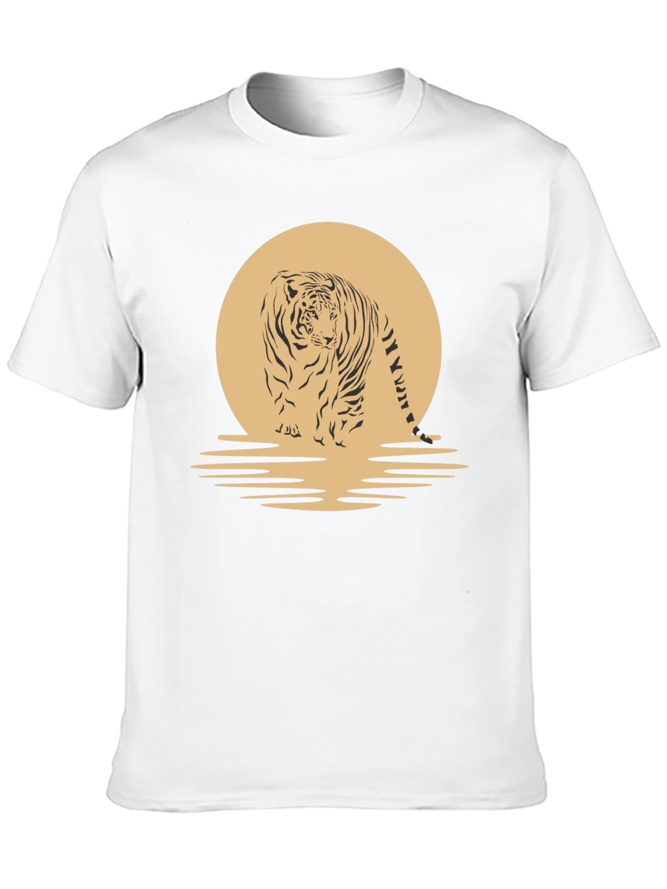 Black Tiger Sunset Graphic Tee - Cool Animal T-Shirt view 10