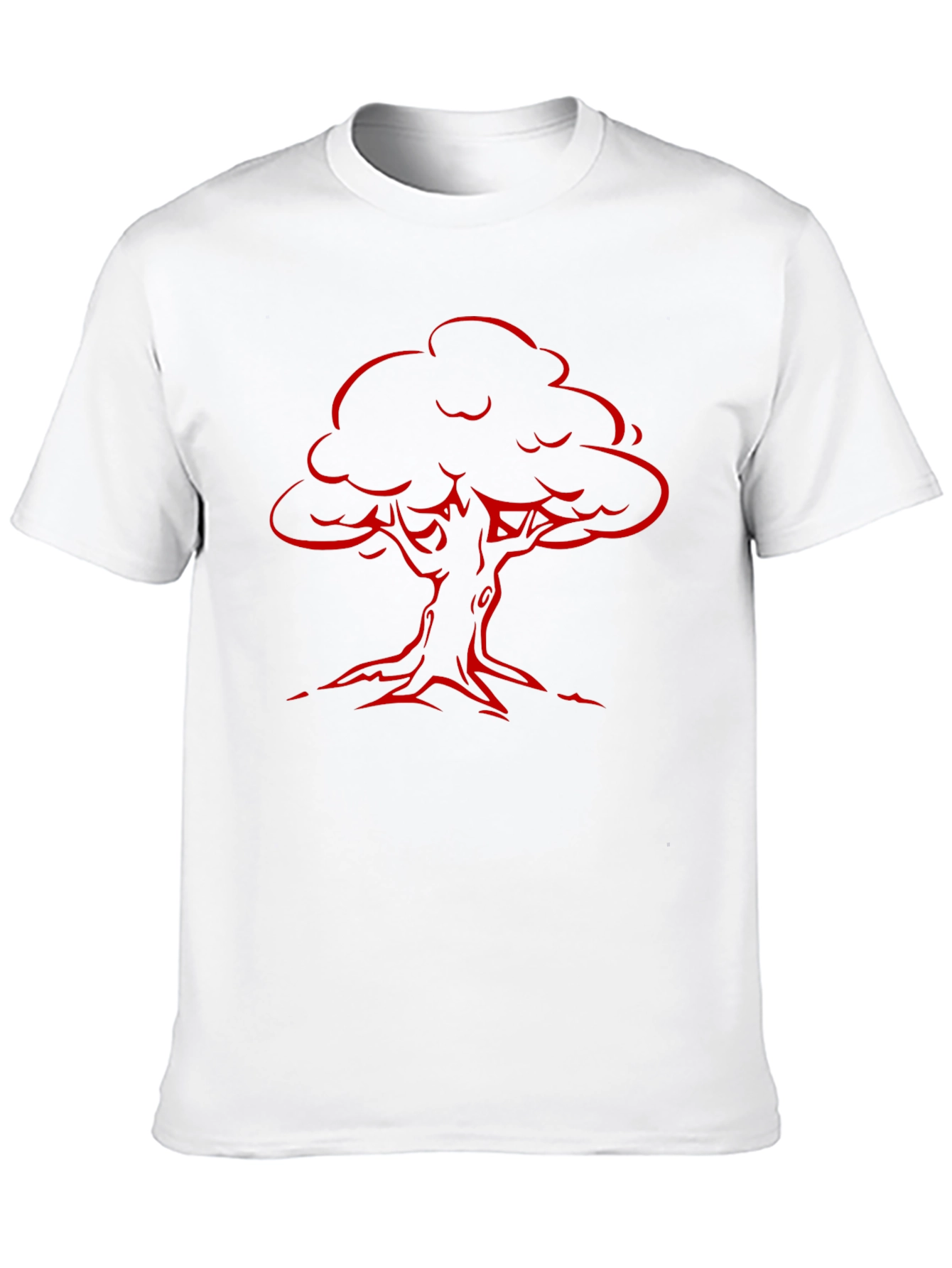 Black Red Tree Graphic Black T-Shirt view 10