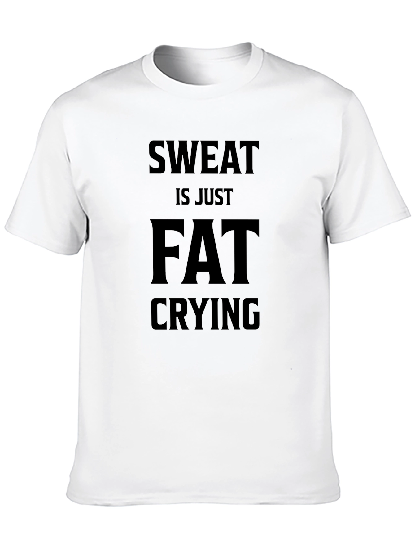 Black Sweat is Just Fat Crying Men's Black T-Shirt view 10