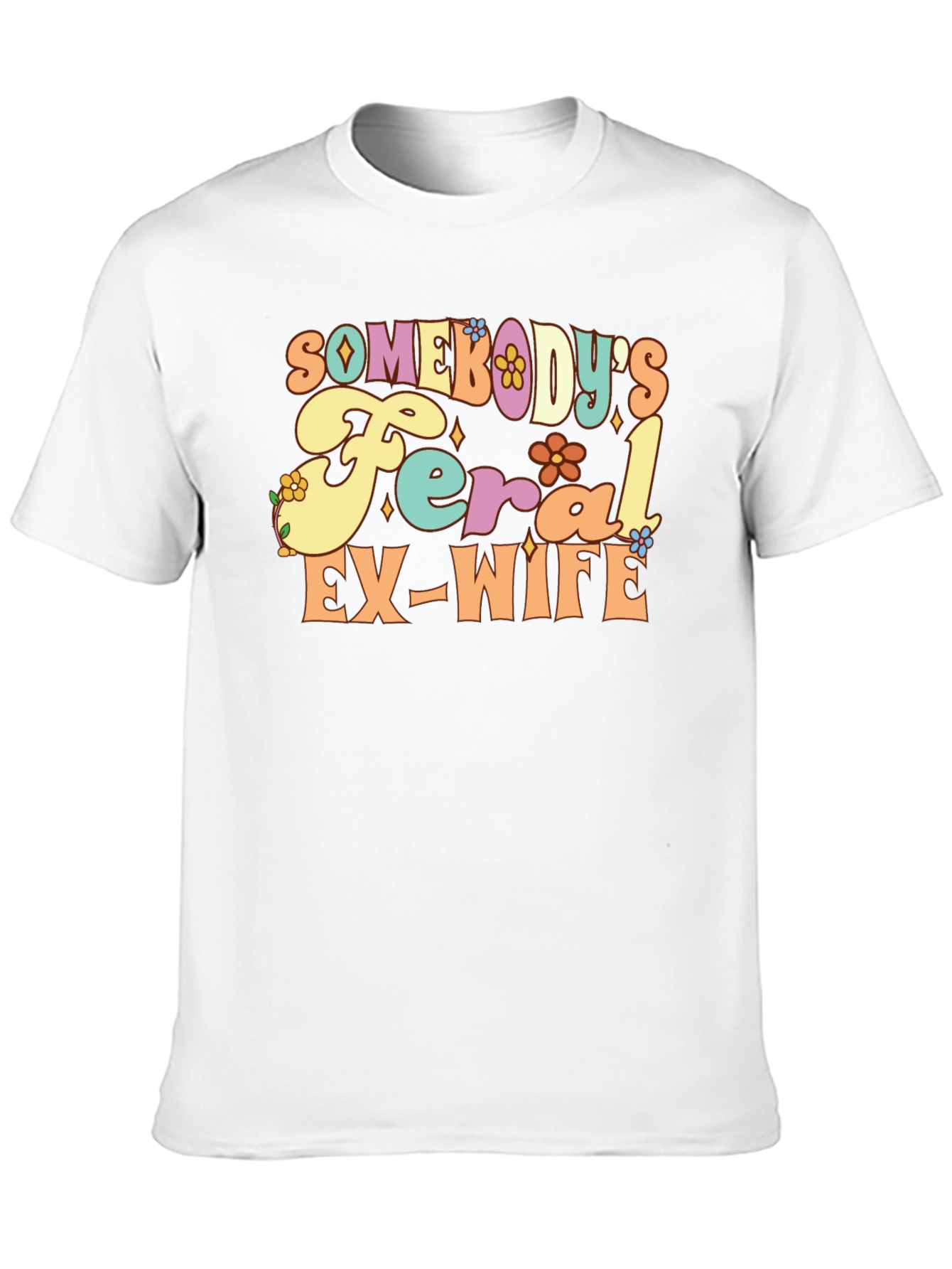 Black Feral Ex-Wife Graphic Tee - Funny Slogan Shirt view 10