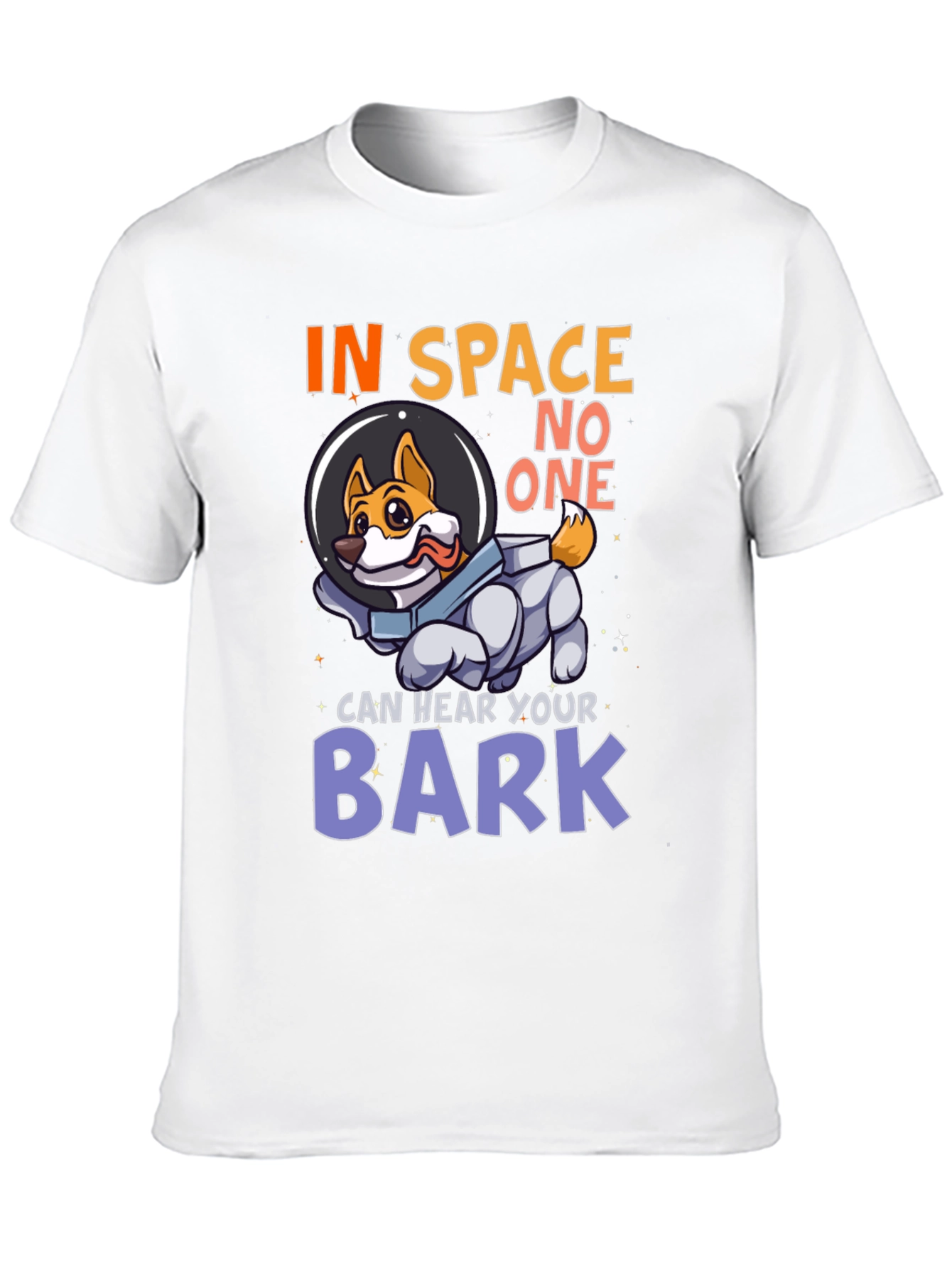 Black In Space No One Can Hear Your Bark Dog T-Shirt view 10