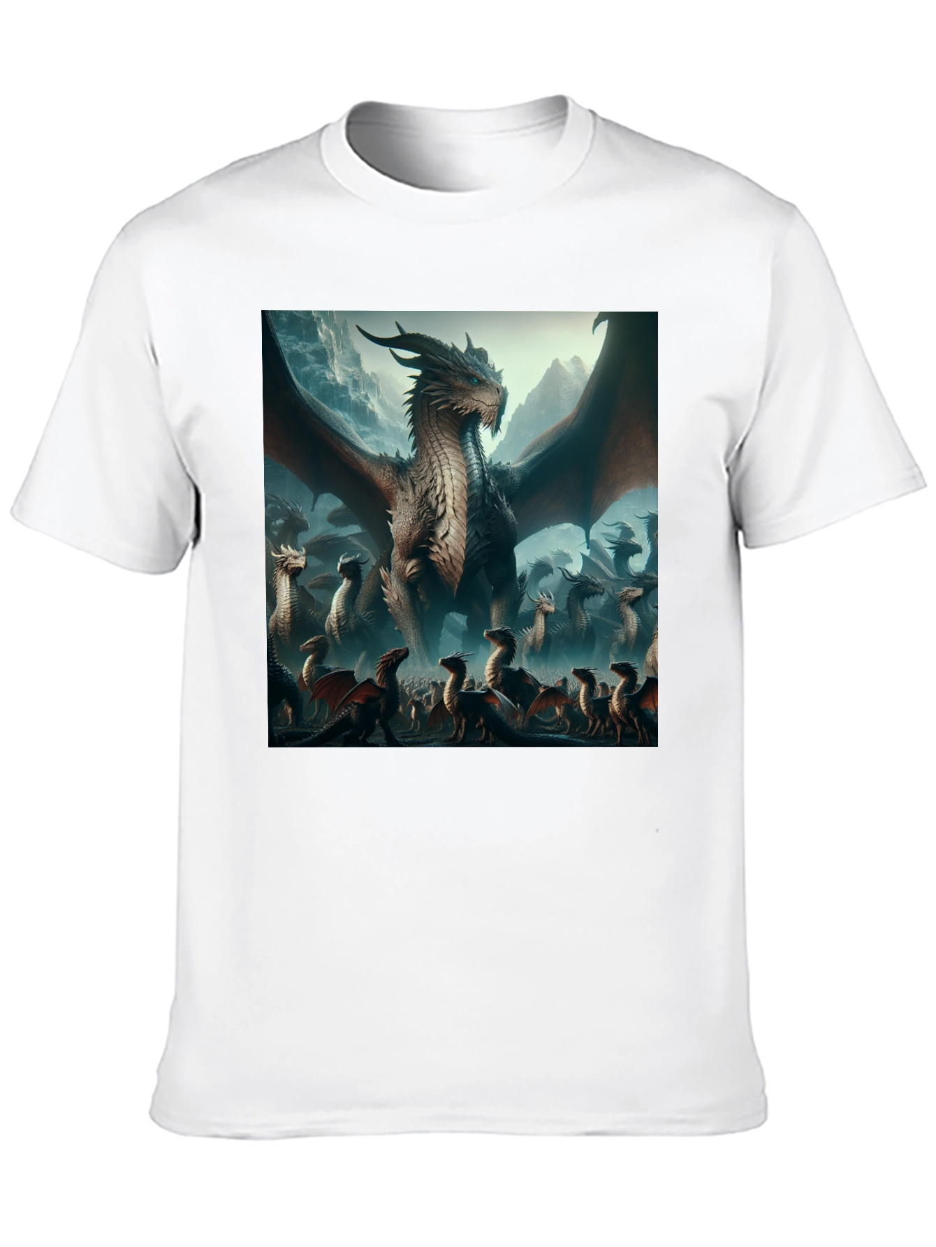 Black Dragon T-Shirt - Fantasy Art Graphic Tee view 10