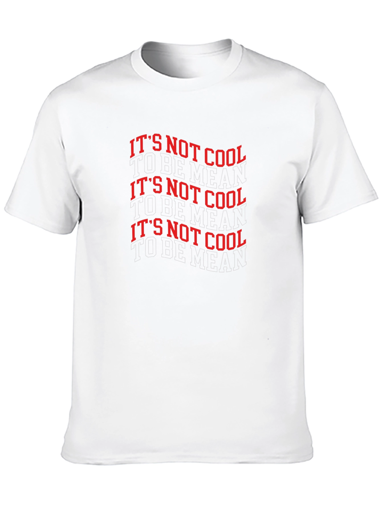 Black It's Not Cool to Be Mean Black Graphic Tee view 10