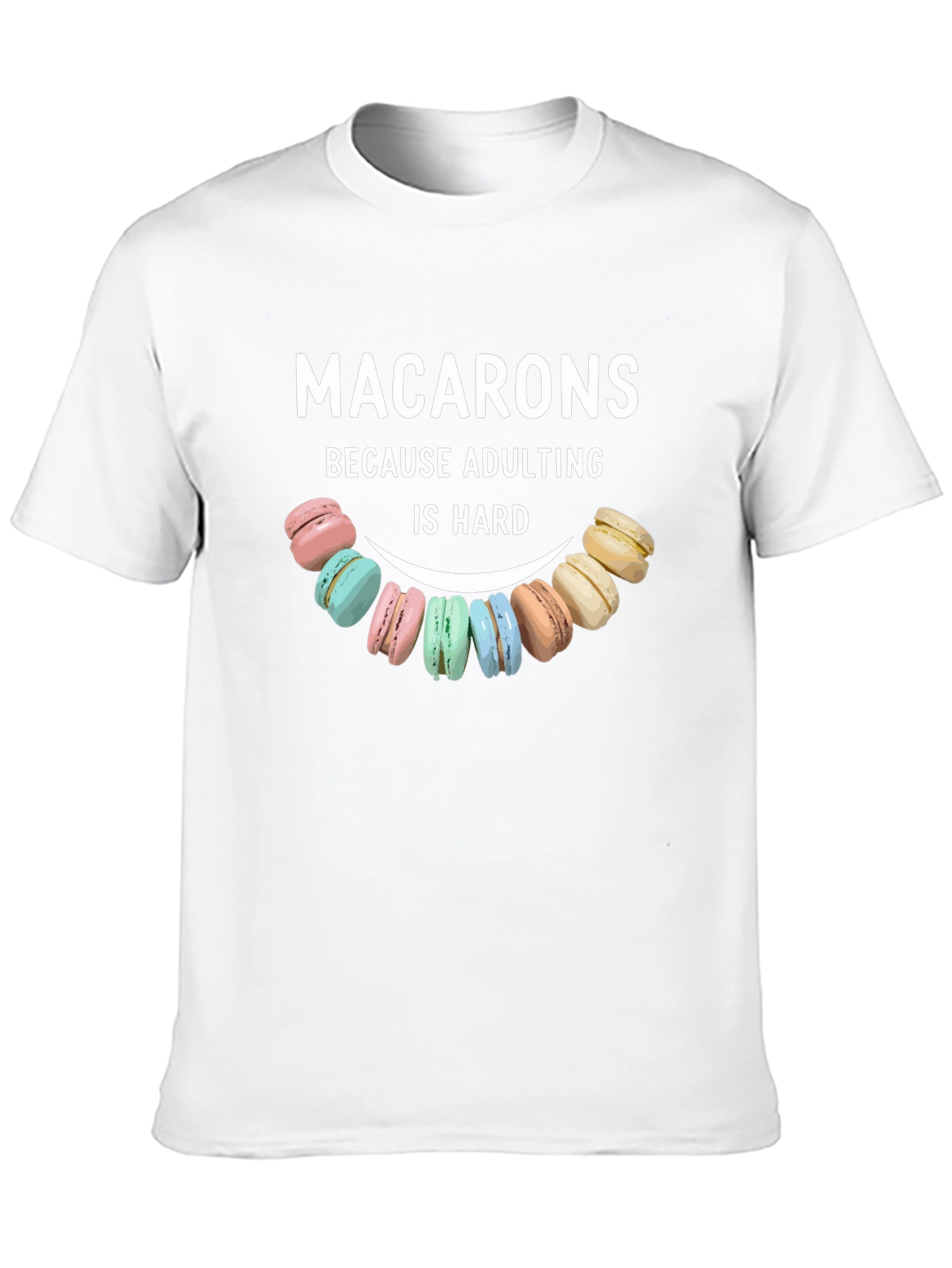 Black Macarons Adulting Hard T-Shirt view 10