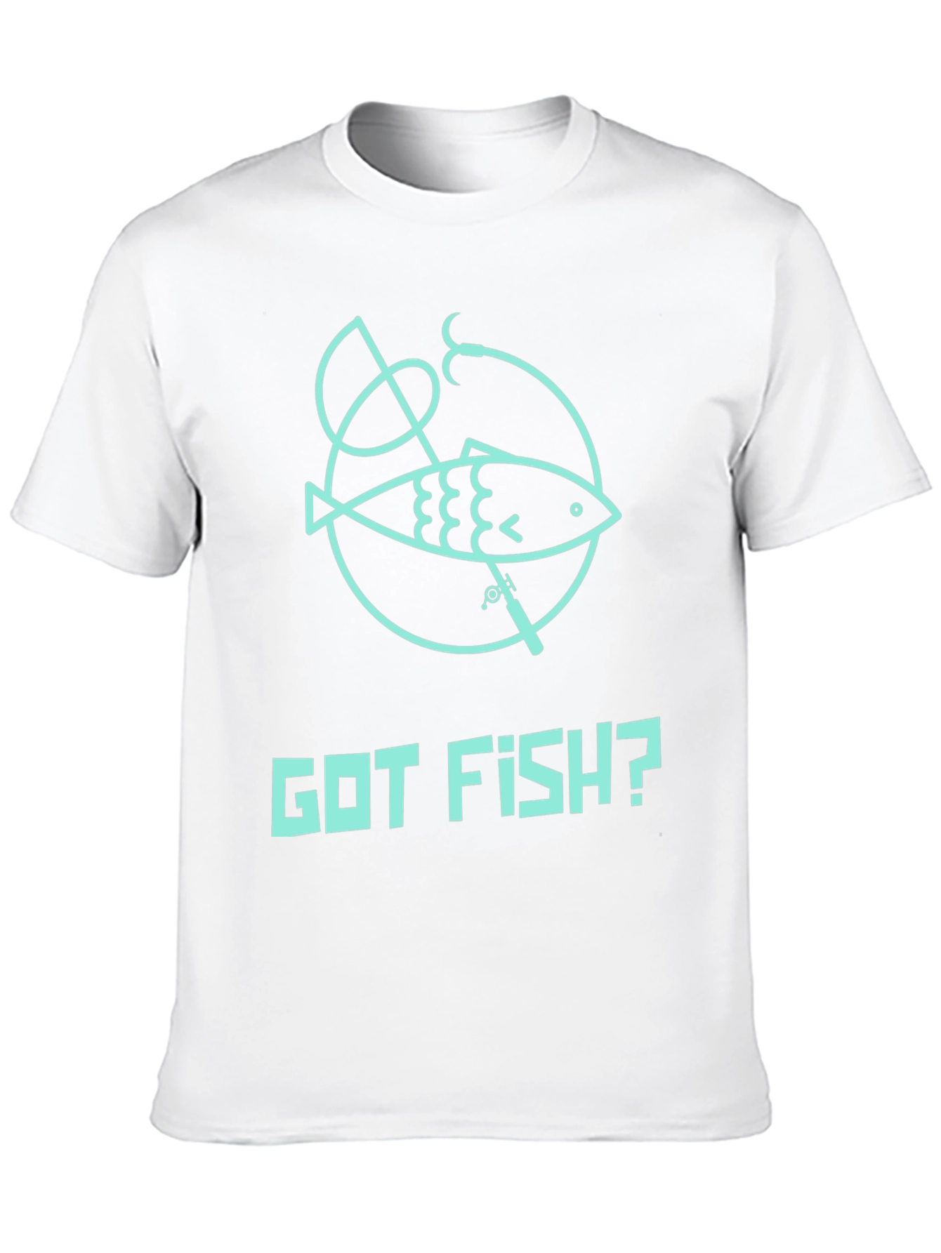 Black Got Fish? Black Cotton Graphic Tee view 10