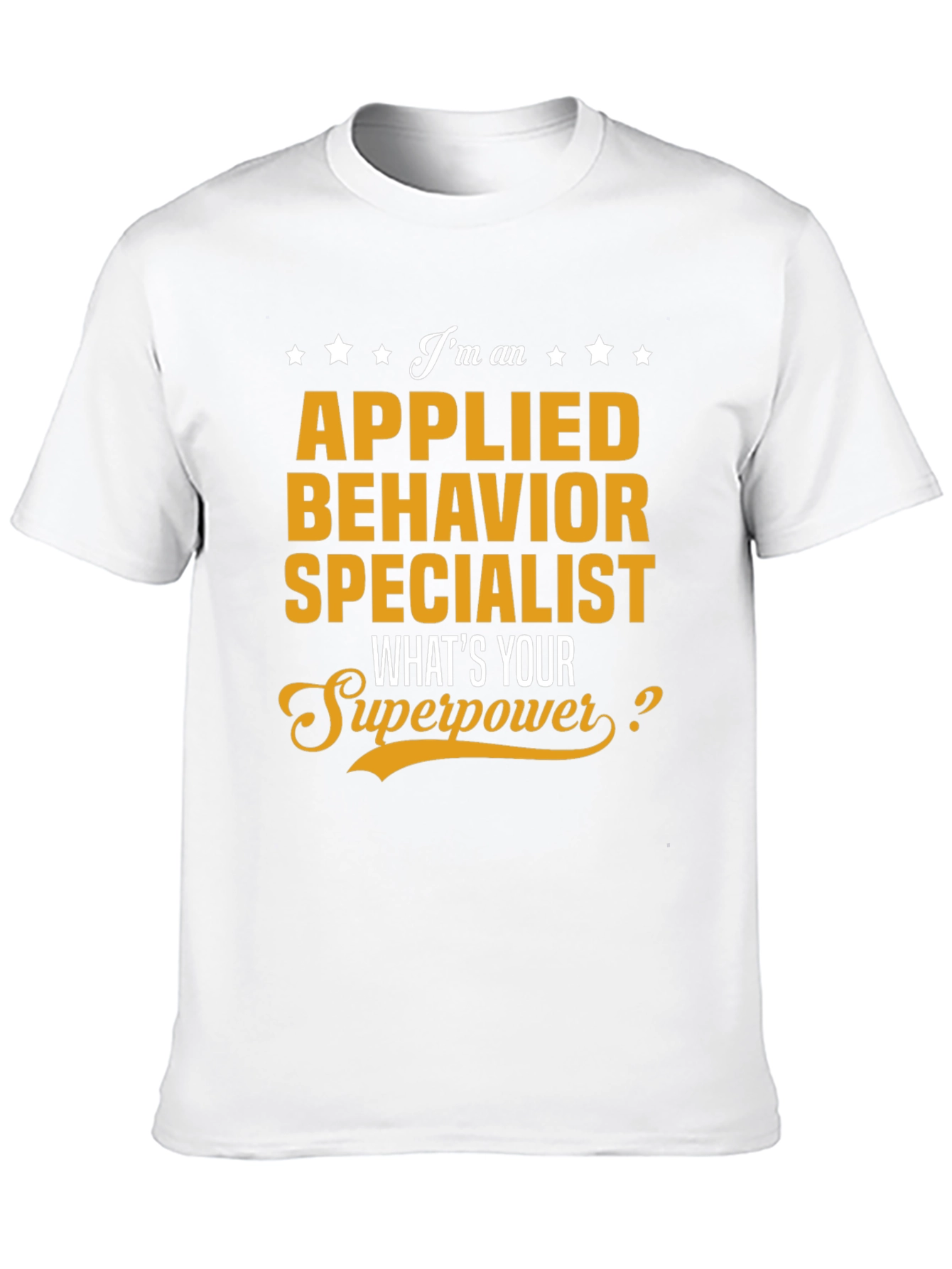 Black Applied Behavior Specialist Superpower T-Shirt view 10