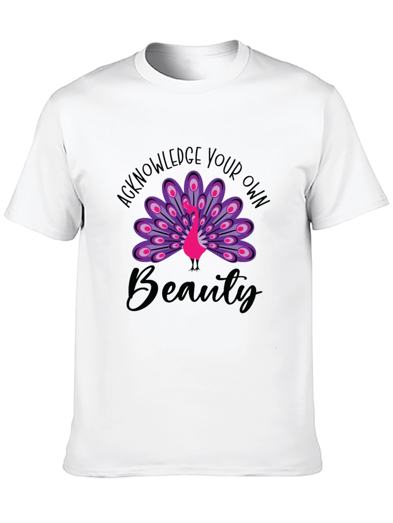 Black Acknowledge Your Own Beauty Black Graphic Tee view 10