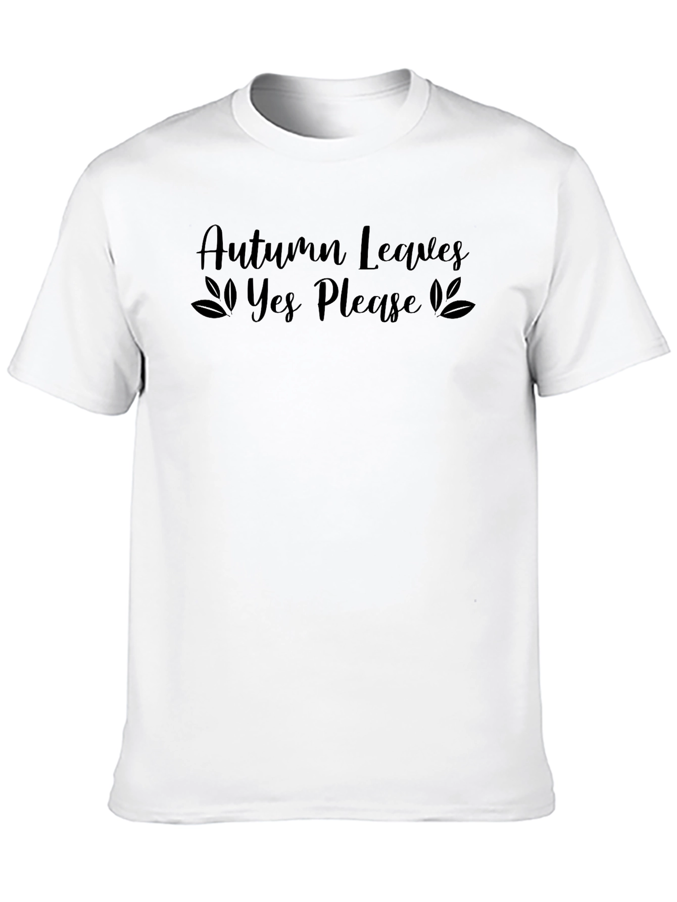 Black Autumn Leaves Yes Please - Trendy Graphic Tee view 10
