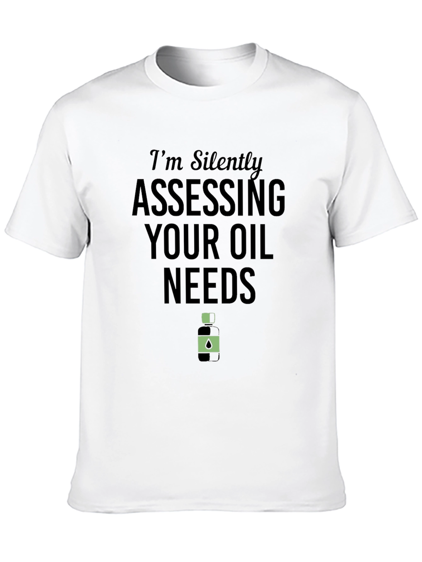 Black Assessing Your Oil Needs Graphic T-Shirt view 10