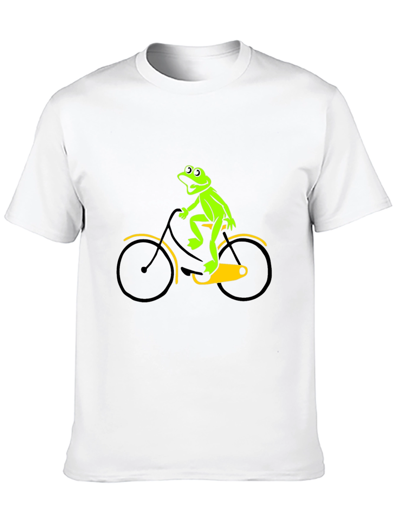 Black Frog on a Bike Graphic Tee - Black T-Shirt view 10