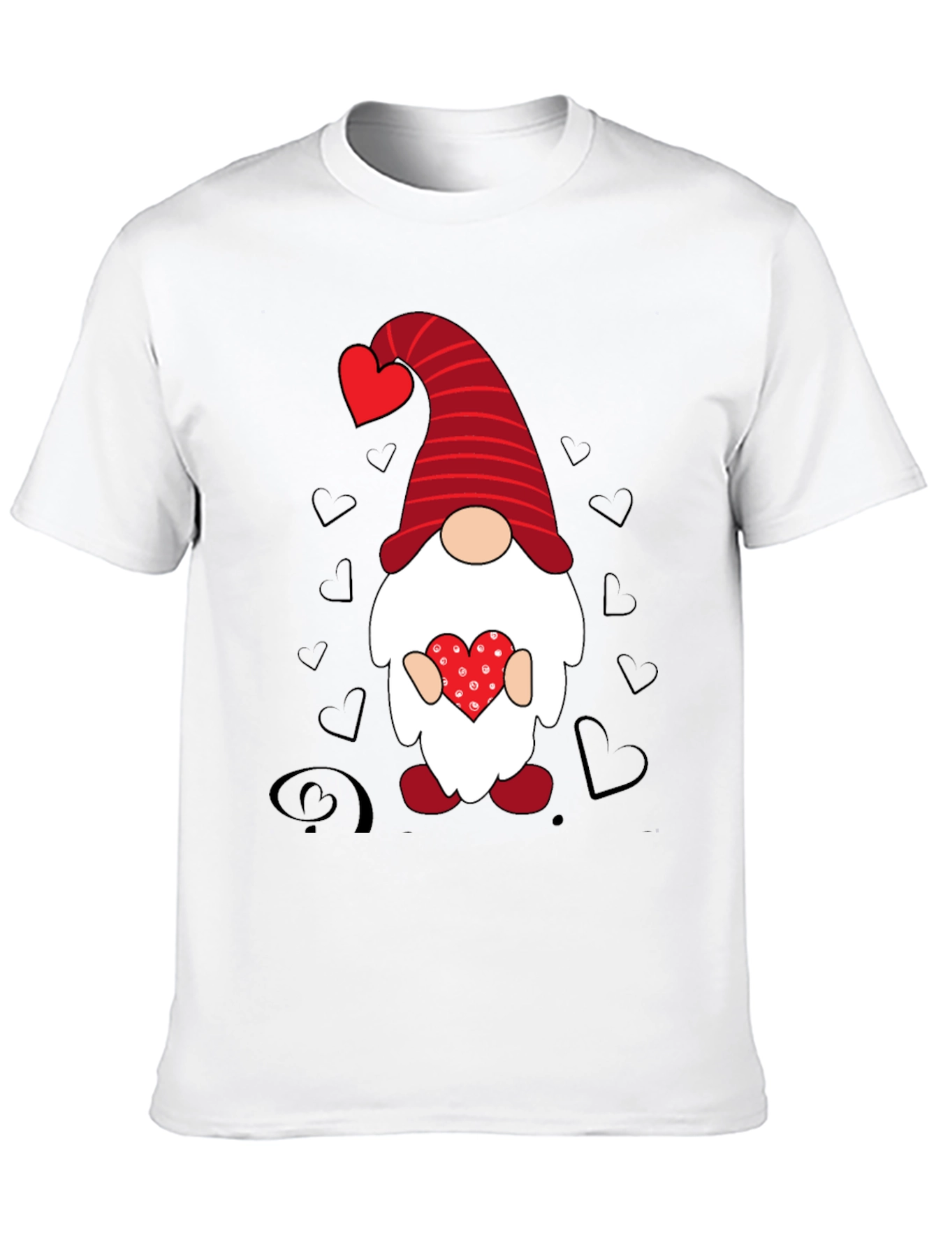 Black Valentine Gnome Men's T-shirt view 10