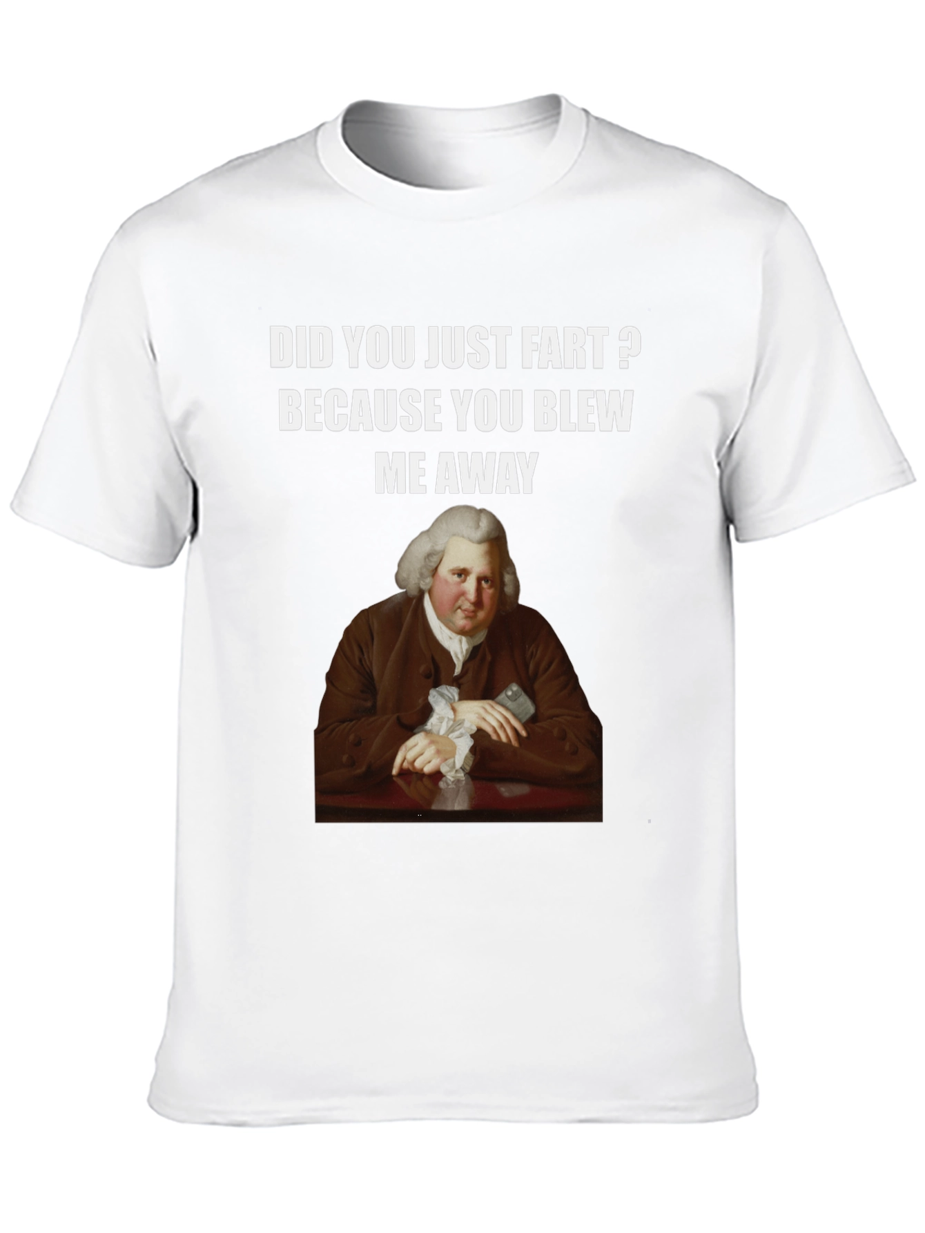 Black Humorous Fart T-Shirt with Classical Art view 10