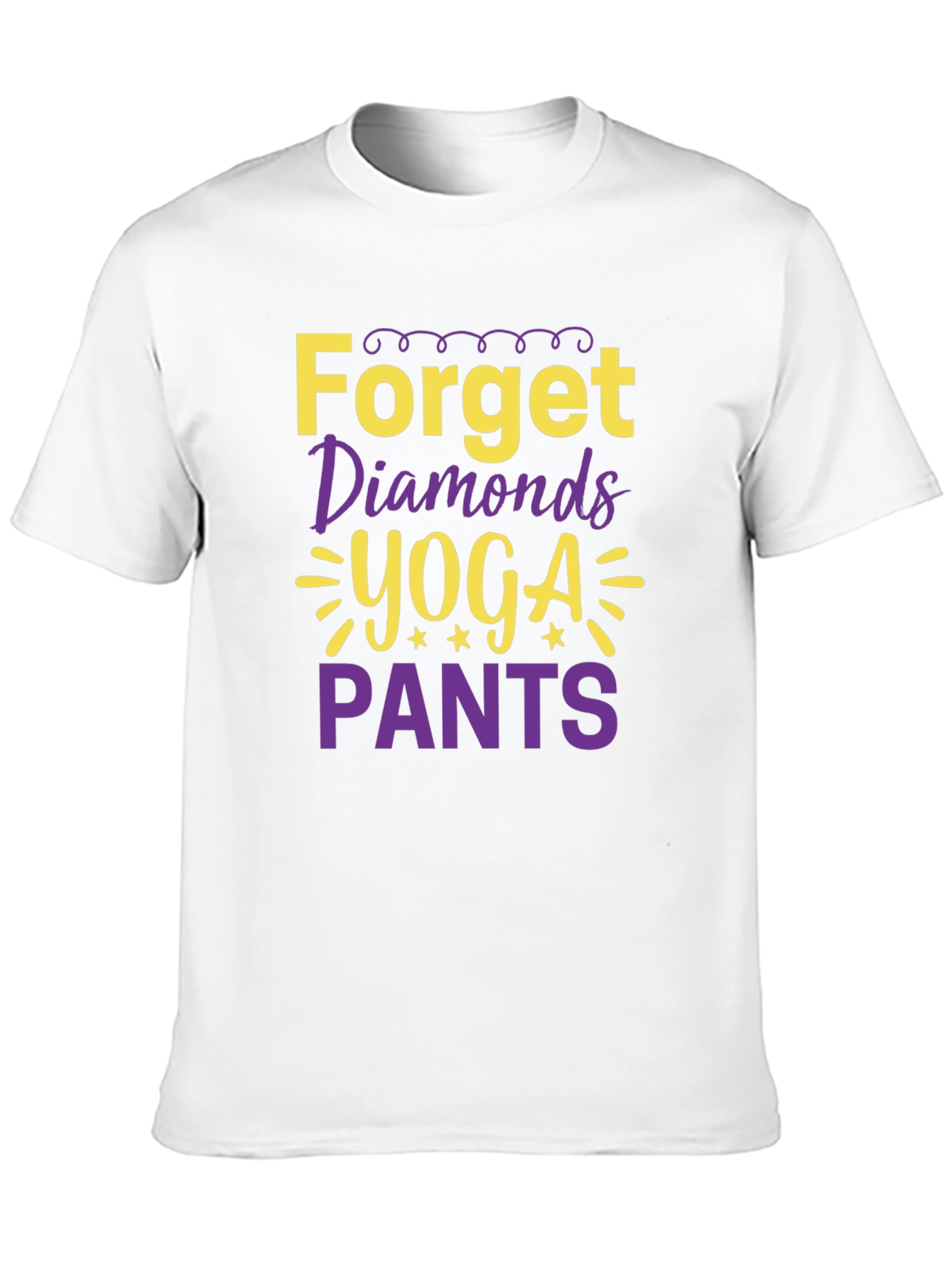 Black Forget Diamonds Yoga Pants Graphic Tee view 10