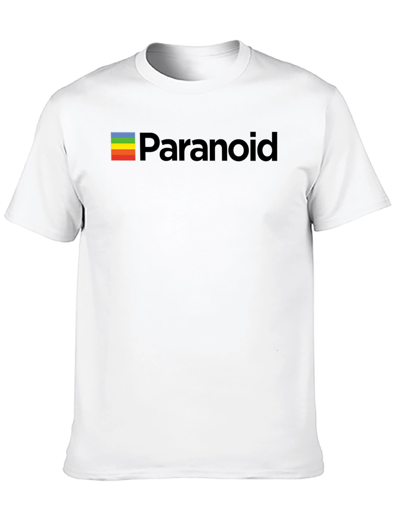 Black Paranoid Retro T-Shirt - Soft Cotton Blend, Classic Fit view 10