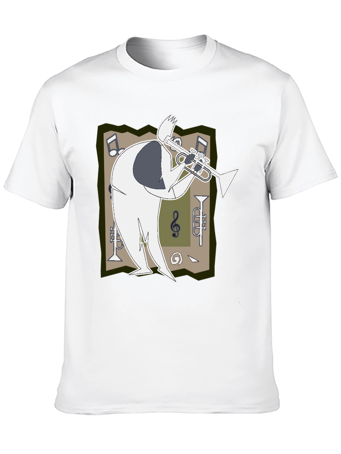 Black Jazz Trumpet Graphic T-Shirt - Black view 10