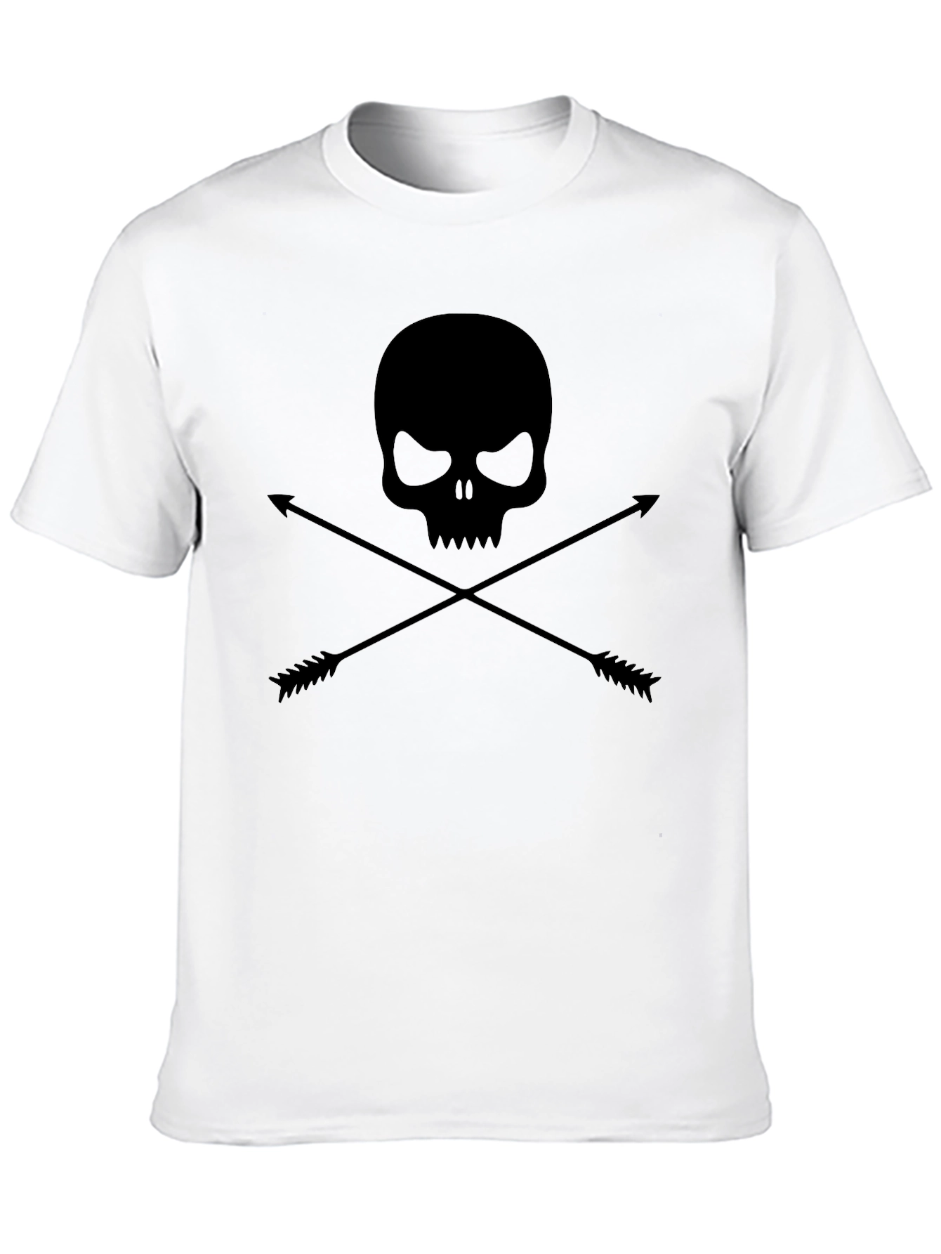 Black Skull & Arrows Graphic Tee - Mens Black T-Shirt view 10