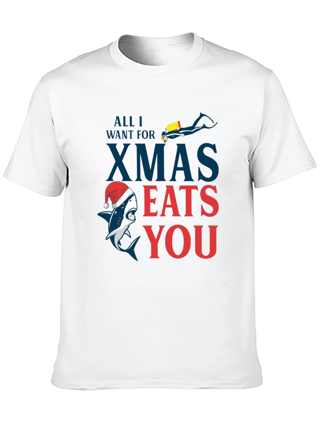 Black Shark Xmas Eats You Graphic Tee view 10