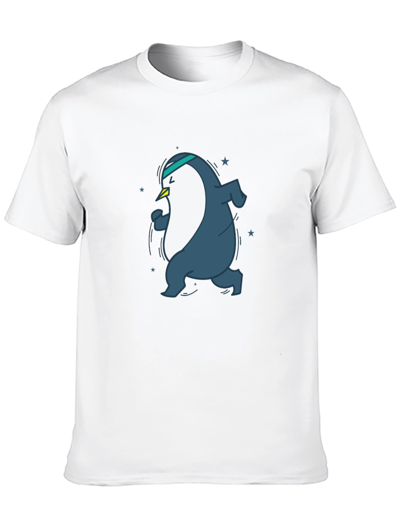 Black Running Penguin Graphic Tee - Black view 10