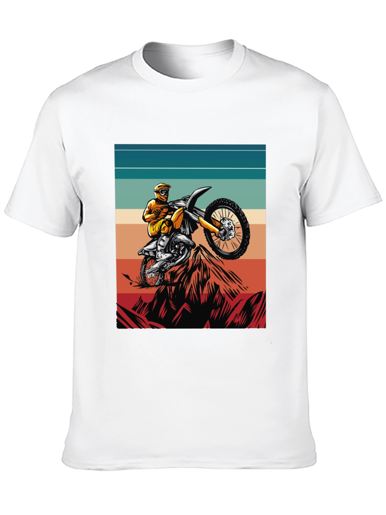 Black Dirt Bike Rider T-Shirt, Motocross Graphic Tee view 10