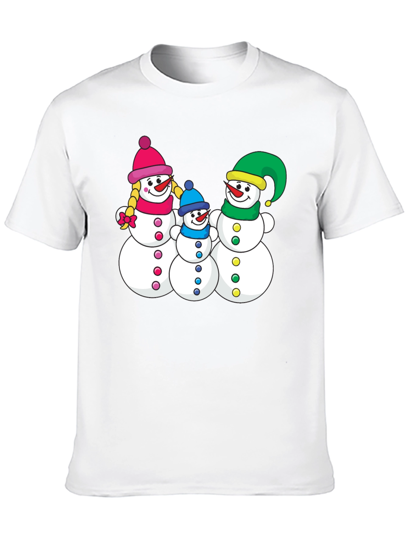 Black Snowman Family Graphic Tee - Holiday Shirt view 10