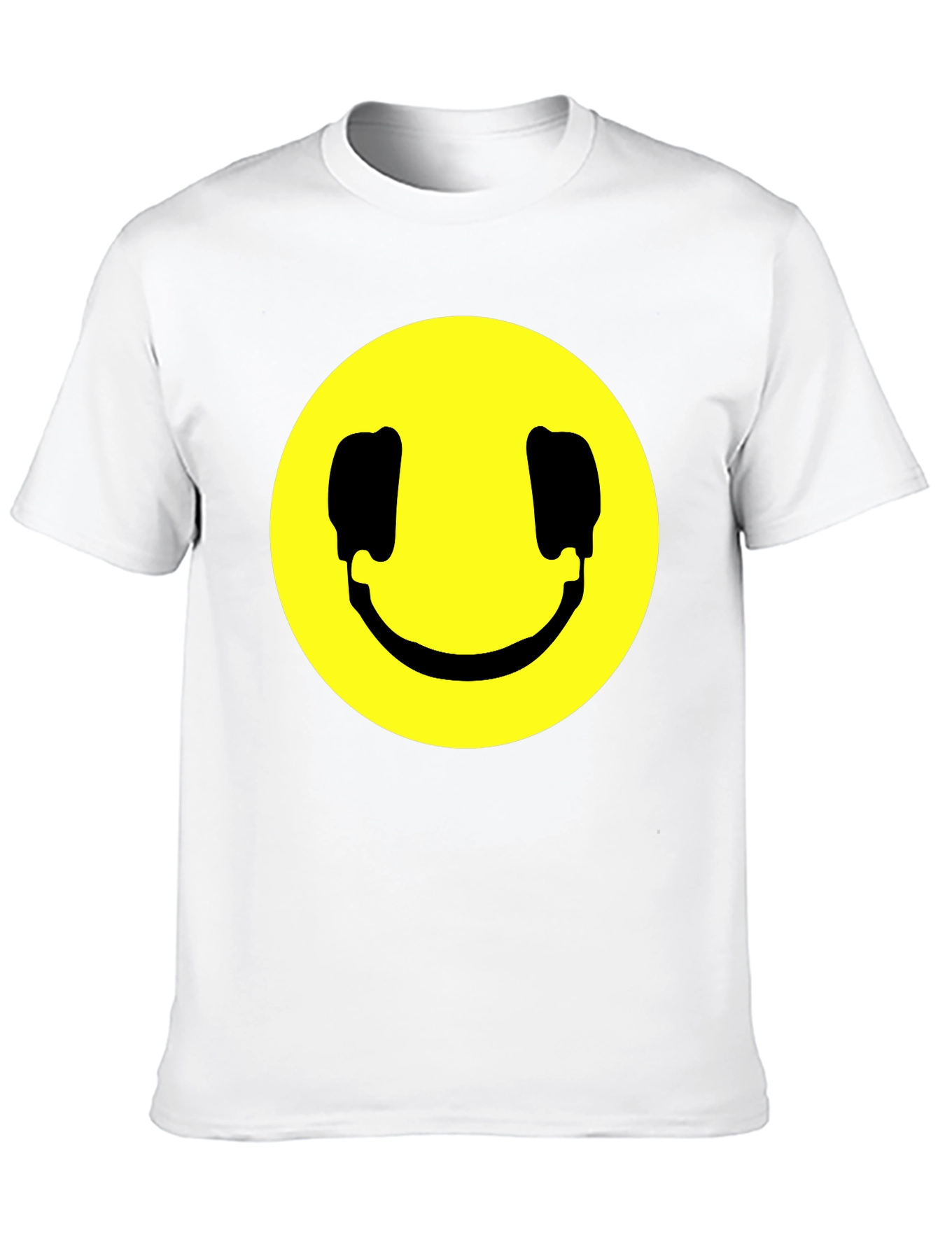 Black Smiley Face Graphic Black T-Shirt view 10