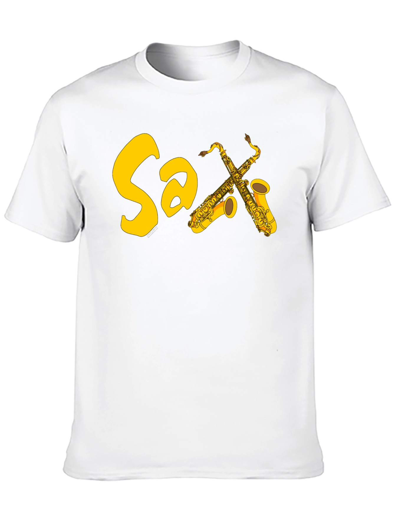 Black Saxophone Music T-Shirt - Black Graphic Tee view 10
