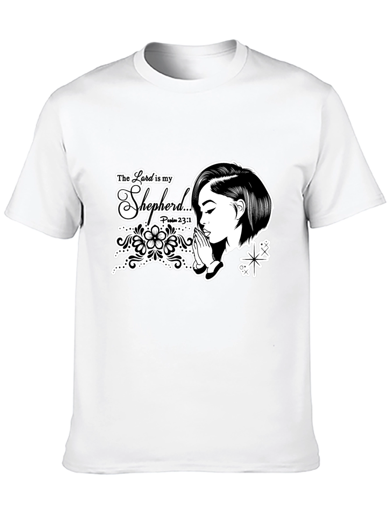 Black The Lord Is My Shepherd T-Shirt - Black view 10