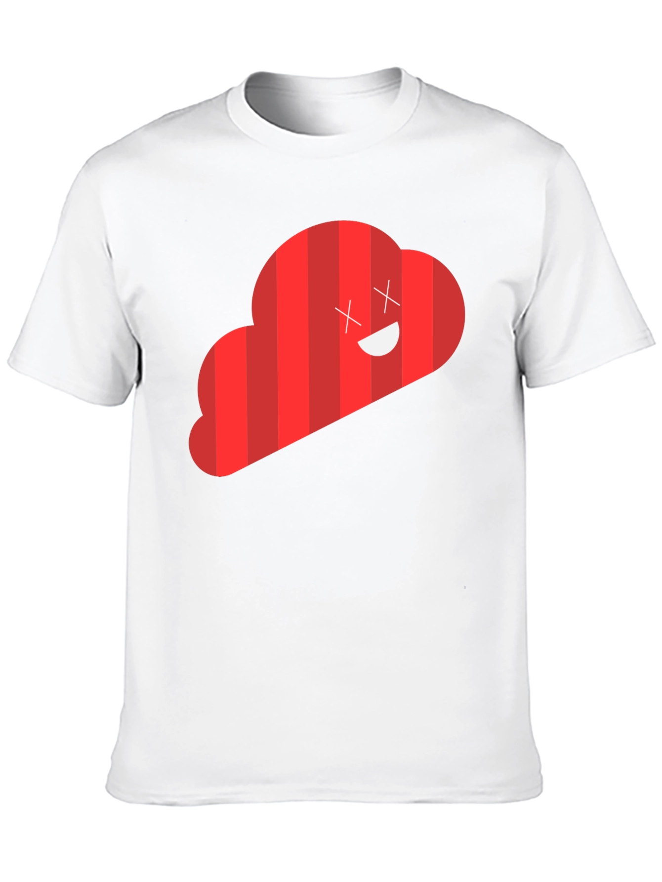Black Red Cloud Graphic Tee - Funny Cartoon Design view 10