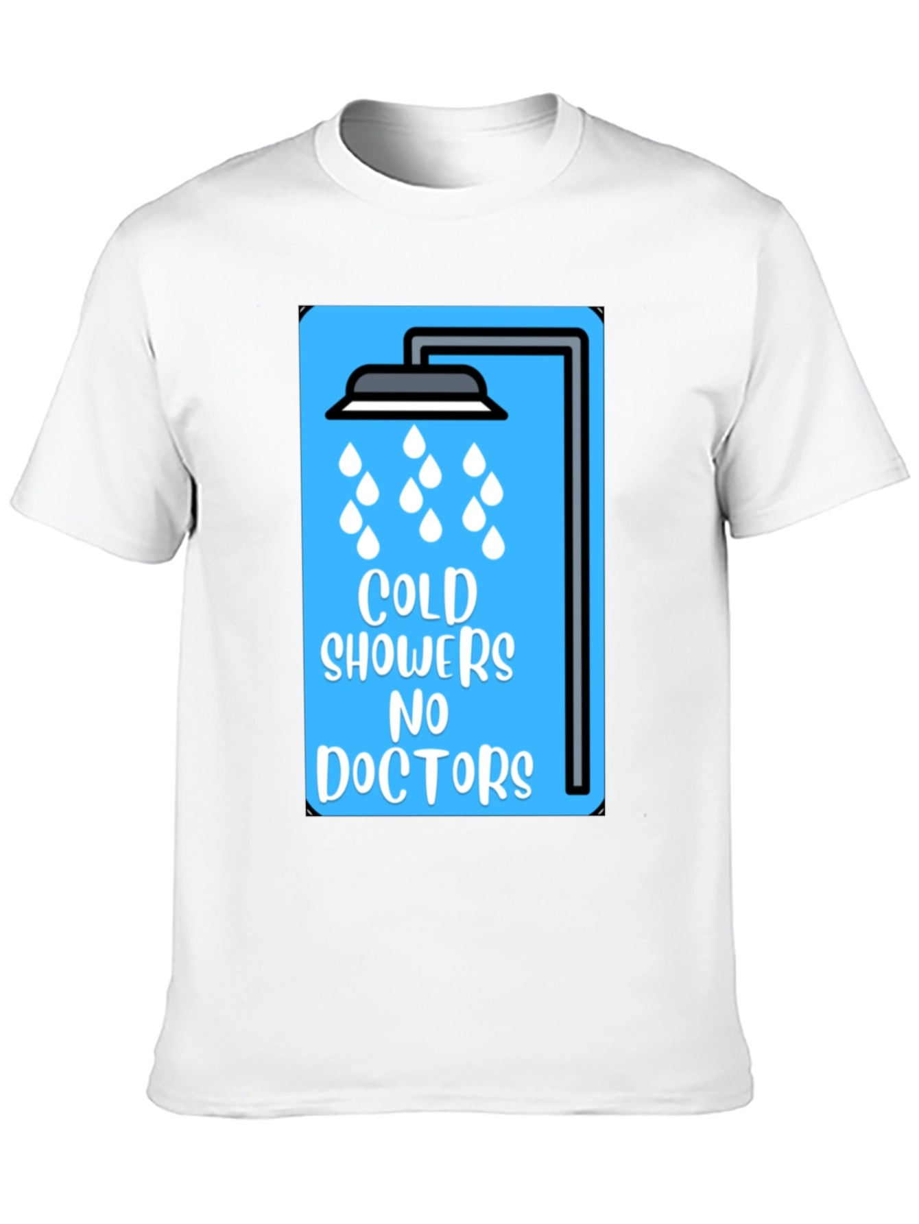 Black Cold Showers No Doctors Graphic Tee view 10
