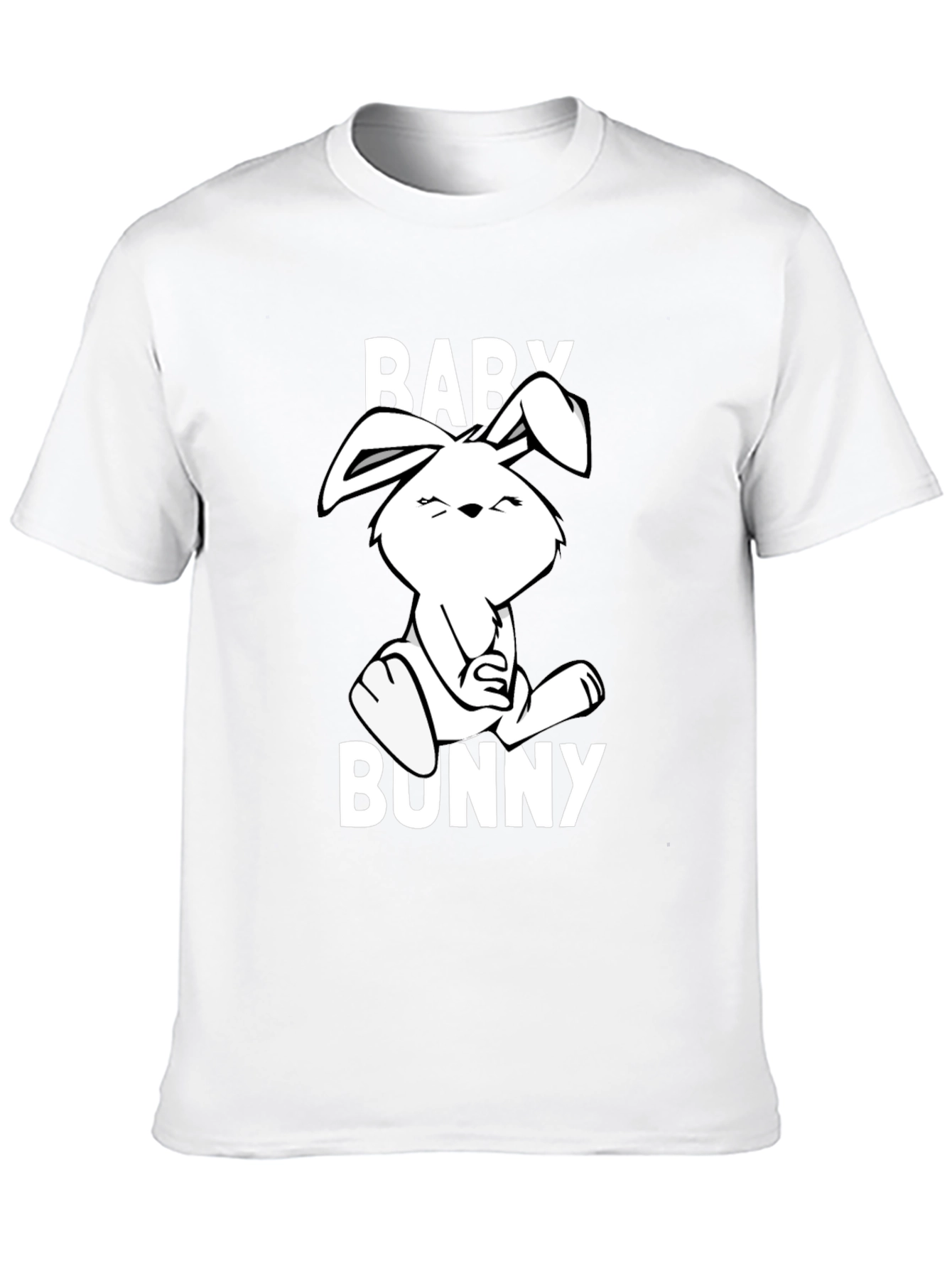 Black Baby Bunny Graphic Tee - Cute Cartoon Rabbit T-Shirt view 10