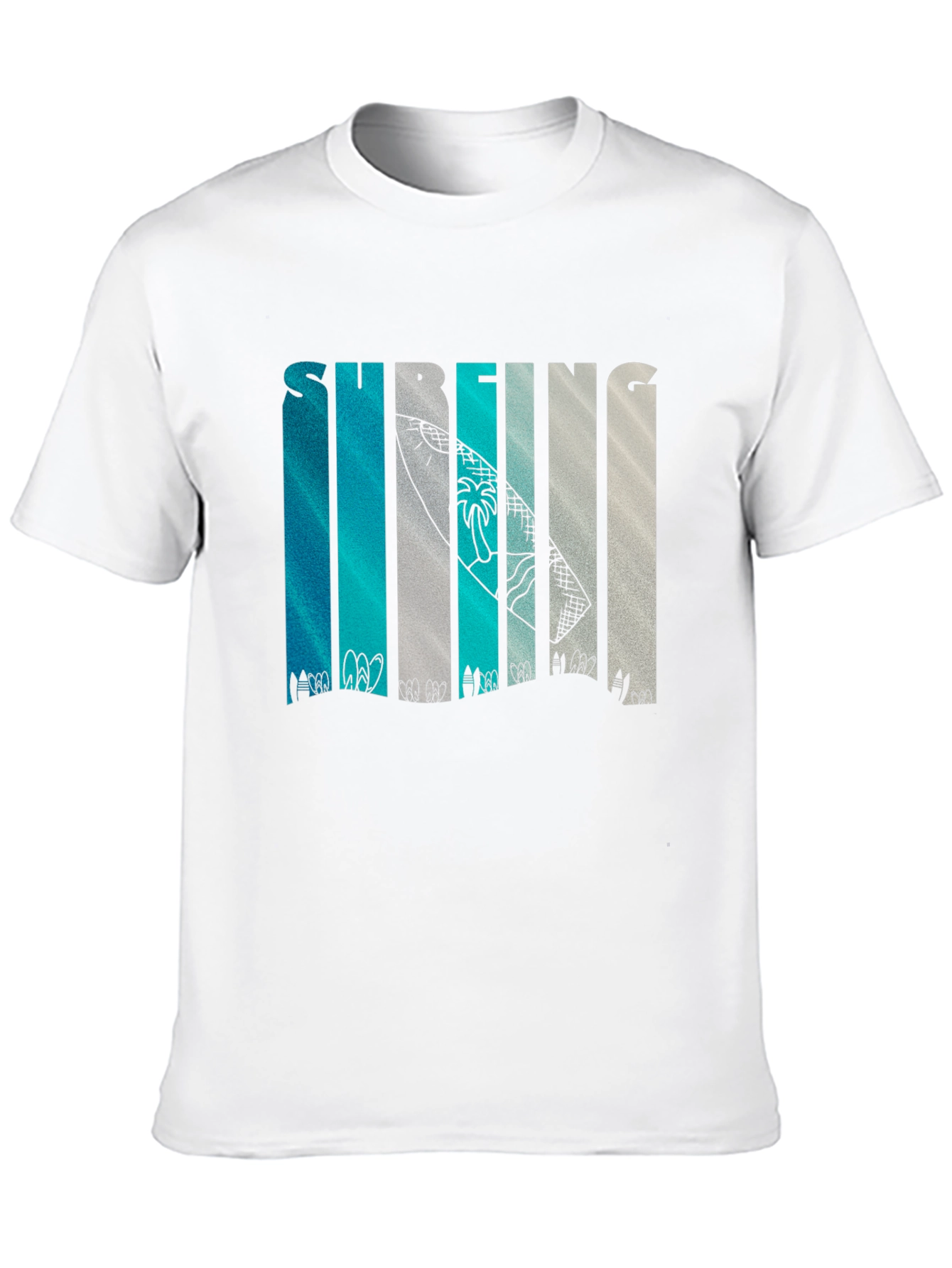 Black Surfing Graphic Print Tee - Black view 10