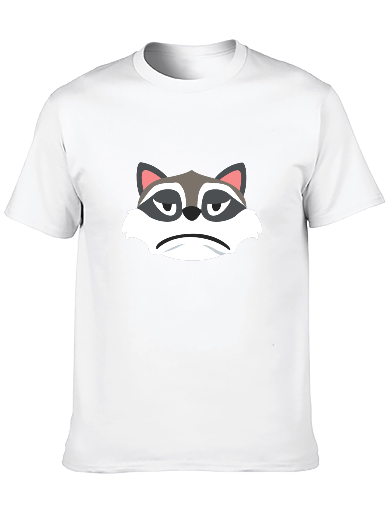Black Grumpy Raccoon Graphic Tee - Soft Black Cotton view 10