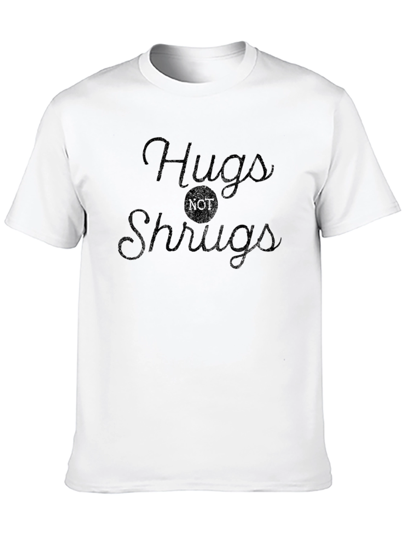 Black Hugs Not Shrugs Graphic Tee view 10