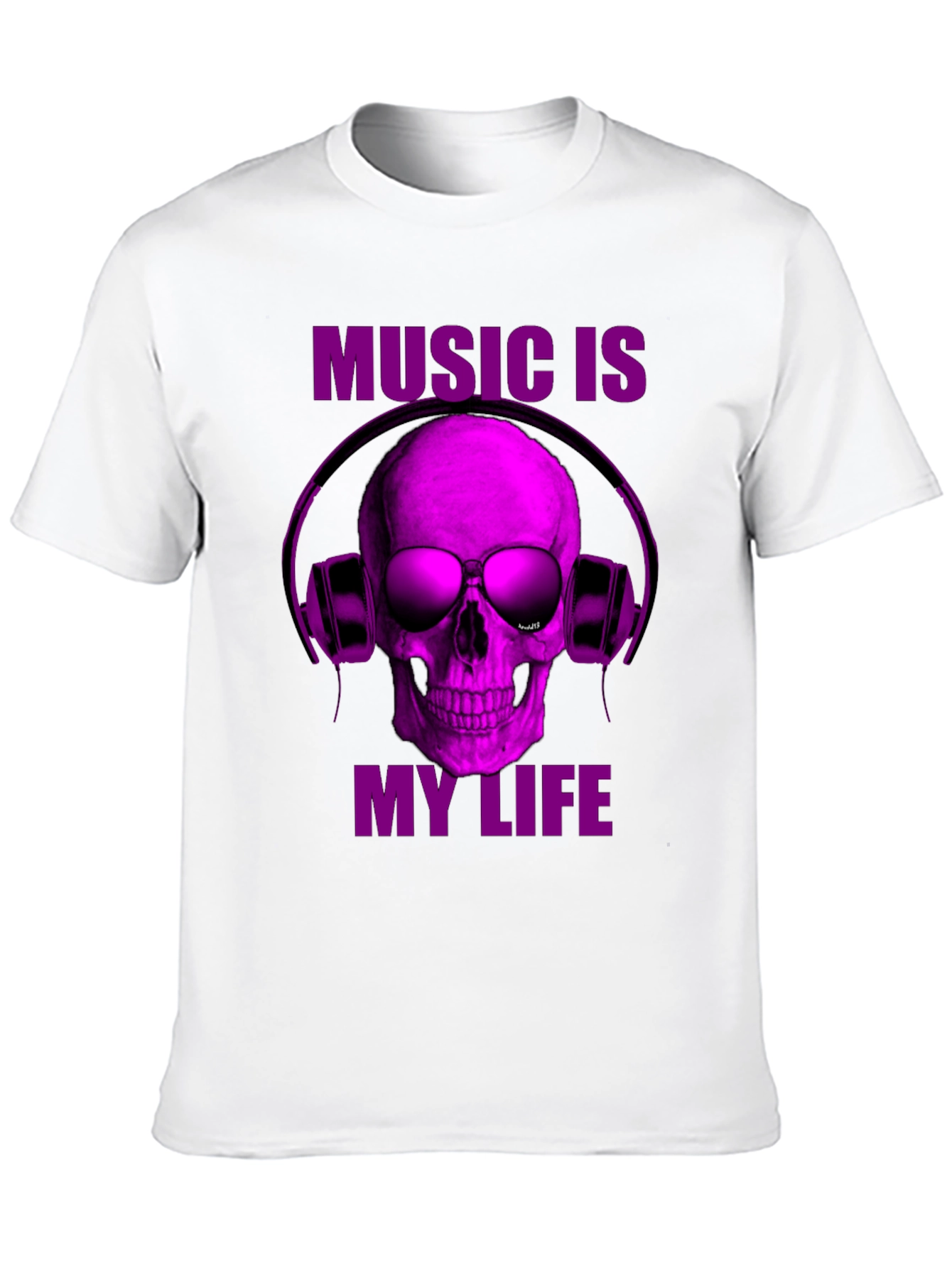 Black Music is My Life Skull Graphic T-Shirt view 10