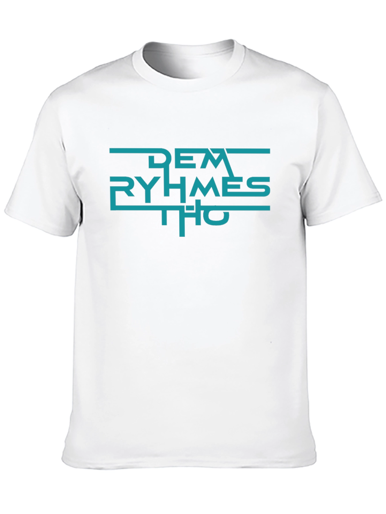 Black Dem Ryhmes Tho Black T-Shirt - Urban Graphic Tee view 10