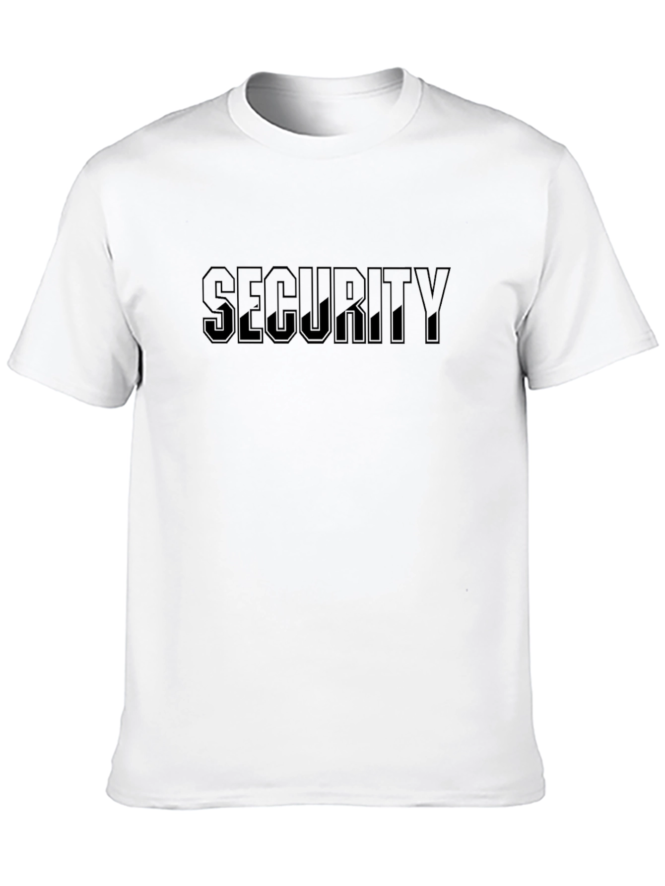 Black Men's Black "SECURITY" Crew Neck T-Shirt view 10