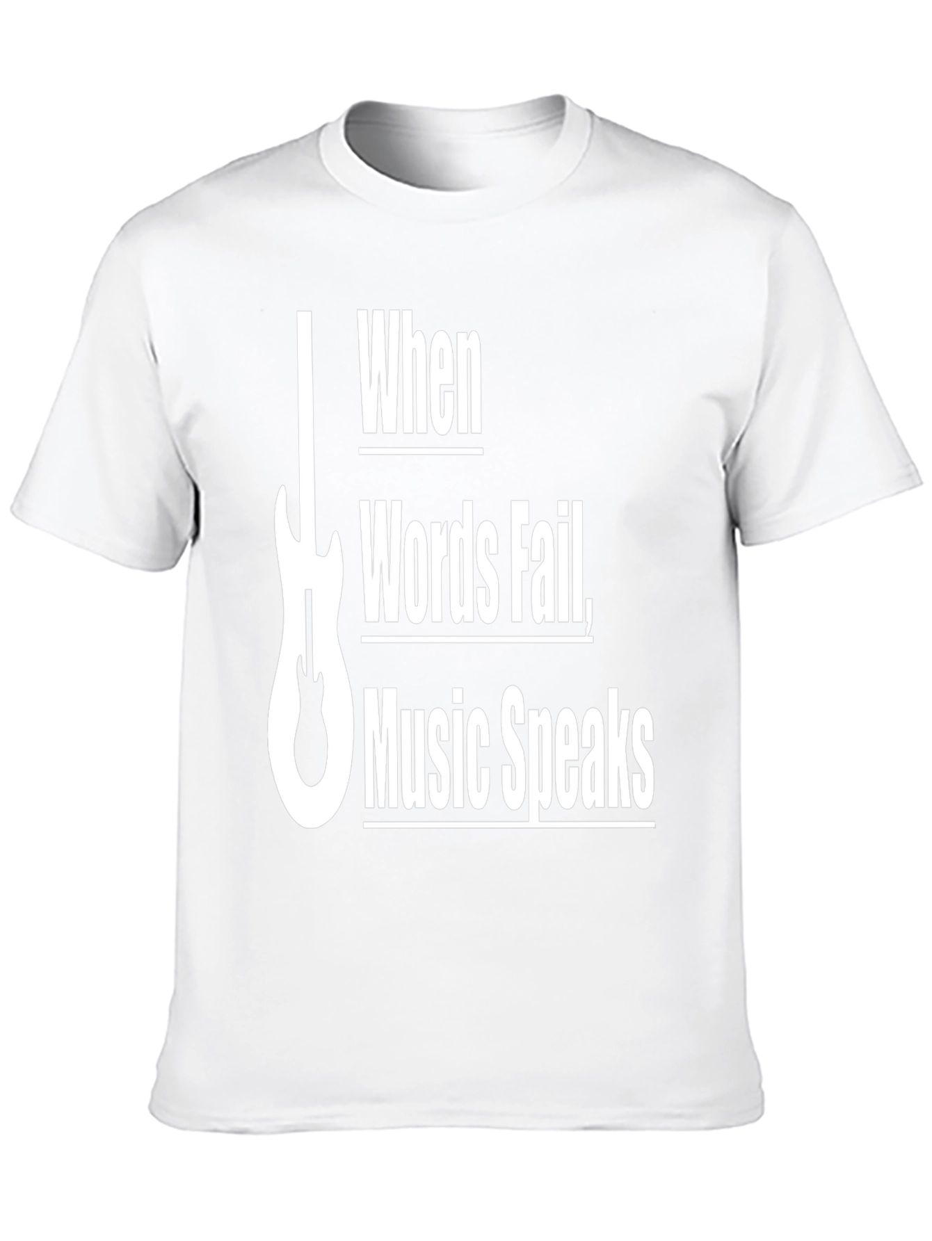 Black Music Speaks T-Shirt - Guitar Graphic Tee view 10